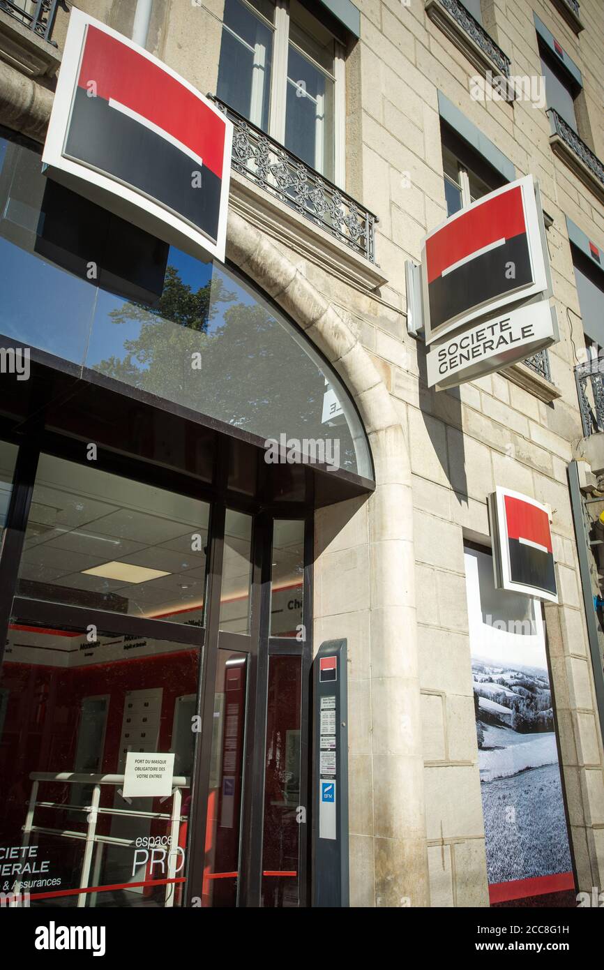 Deposito della banca Société Générale (banca francese) Foto Stock