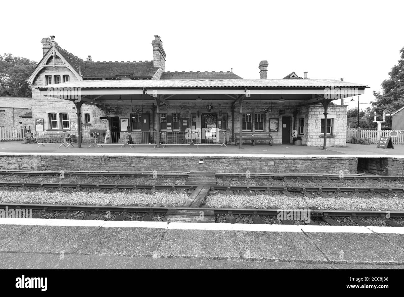 Stazione ferroviaria del castello di Corfe. Foto Stock