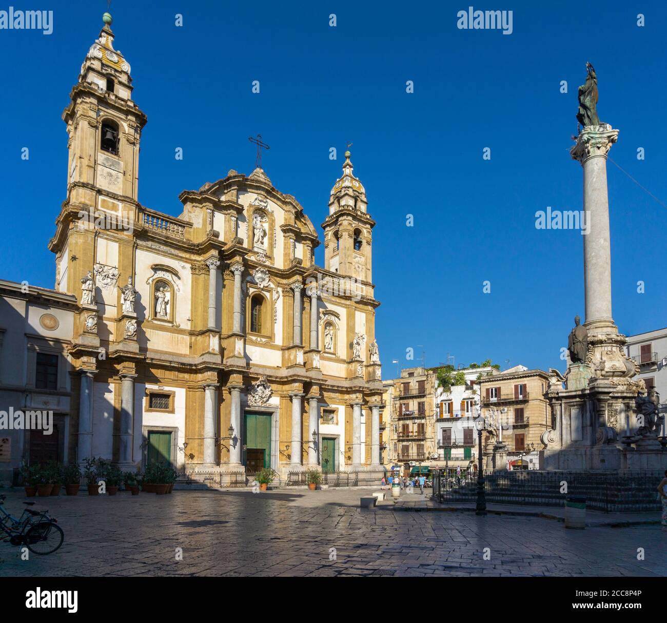Chiesa di San Domenico in Piazza de San Domenico, centrale di Palermo. Foto Stock