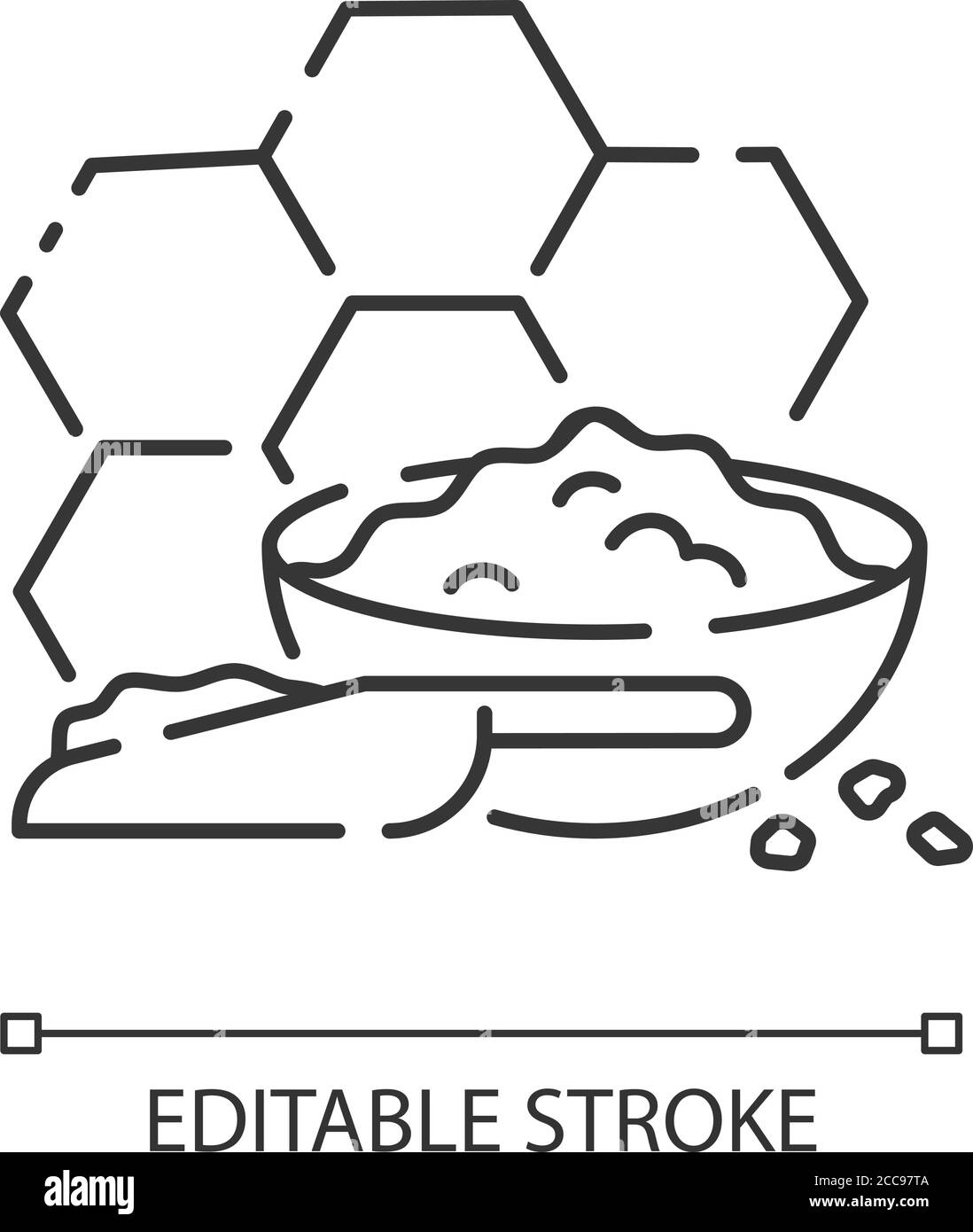 Icona lineare propoli Illustrazione Vettoriale