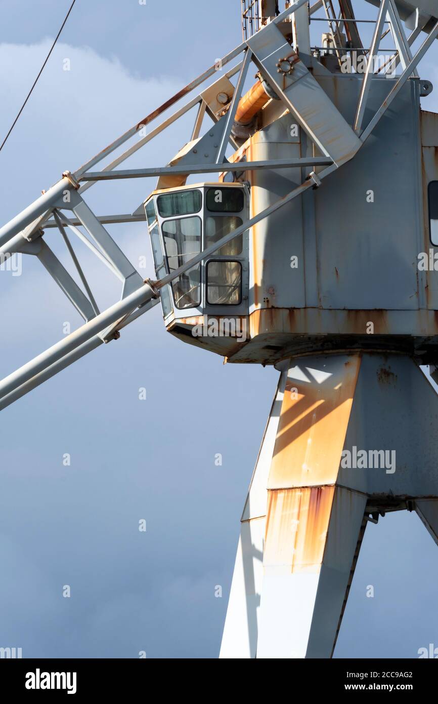 Vecchia gru, porto di Wellington, Wellington, Isola del Nord, Nuova Zelanda Foto Stock