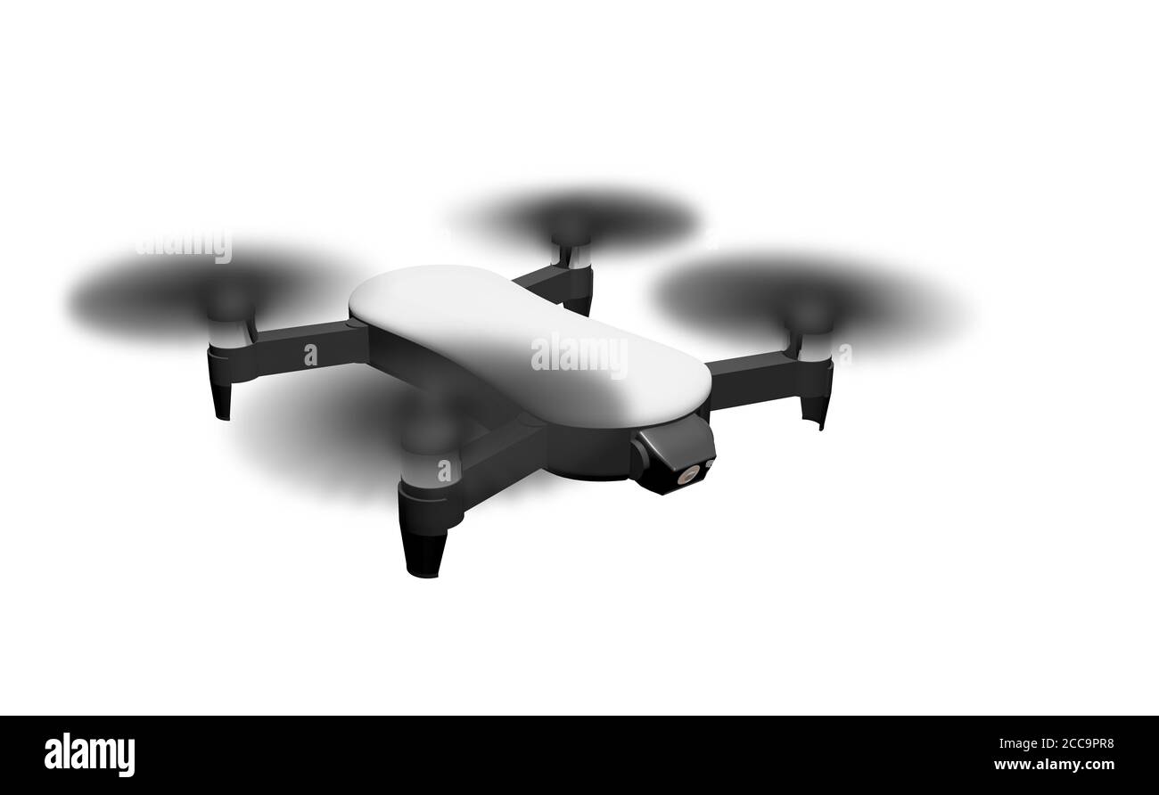 Drone quadrocopter Flight uav 3D Foto Stock