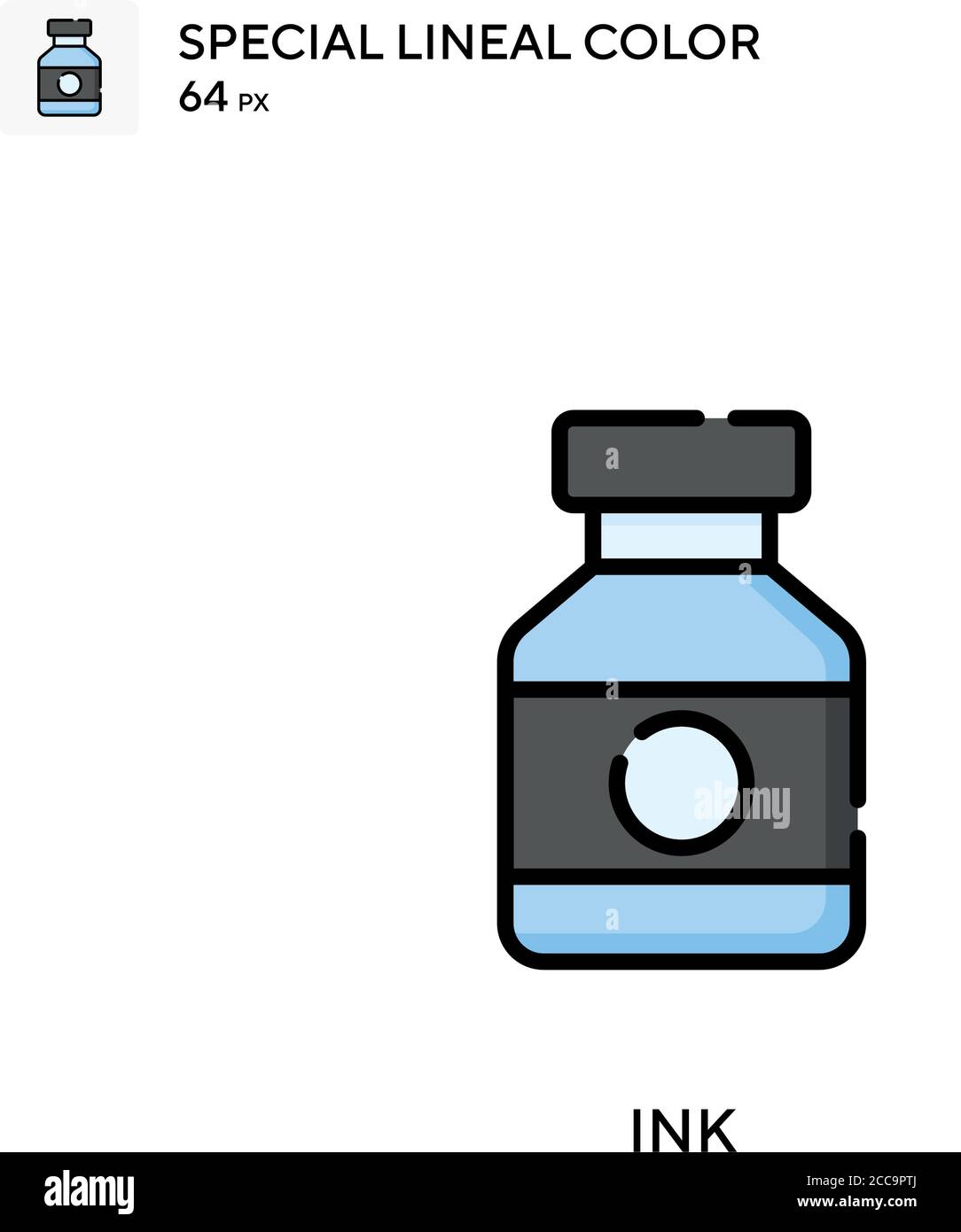Icona vettore colore lineare speciale inchiostro. Modello di disegno simbolo illustrazione per elemento dell'interfaccia utente Web mobile. Illustrazione Vettoriale