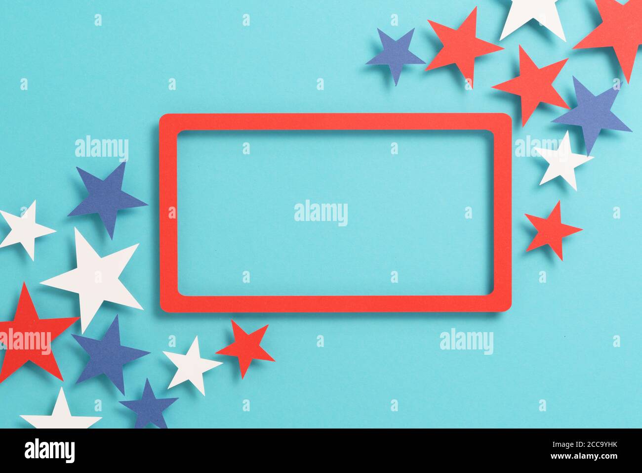 4 luglio cornice del biglietto d'auguri per il giorno dell'indipendenza americana Foto Stock