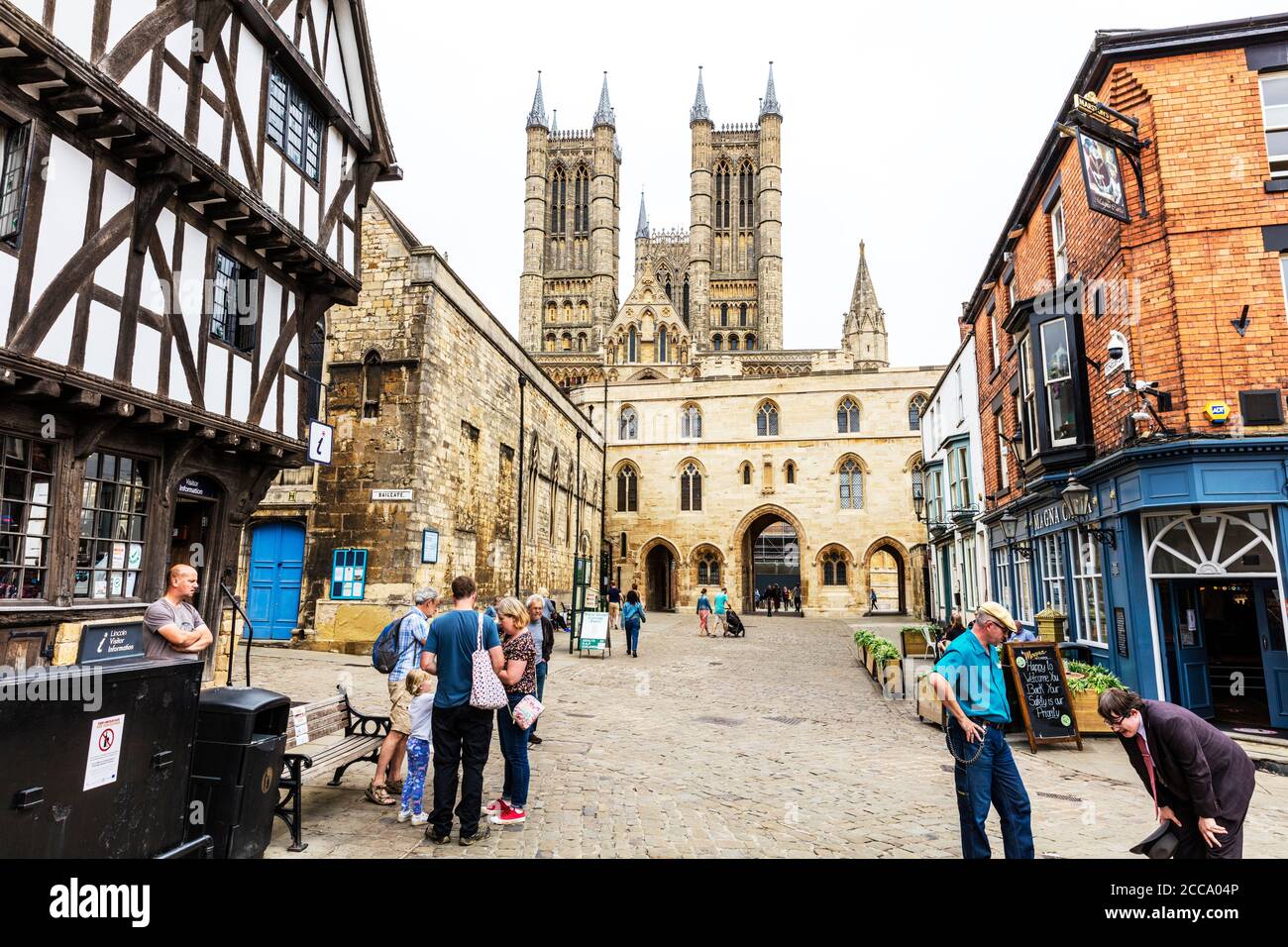 Lincoln Cathedral, Lincoln City, Lincolnshire, Regno Unito, Inghilterra, Lincoln Cathedral UK, Lincoln City Walls, Lincoln Castle Square, cattedrale, esterno, Foto Stock