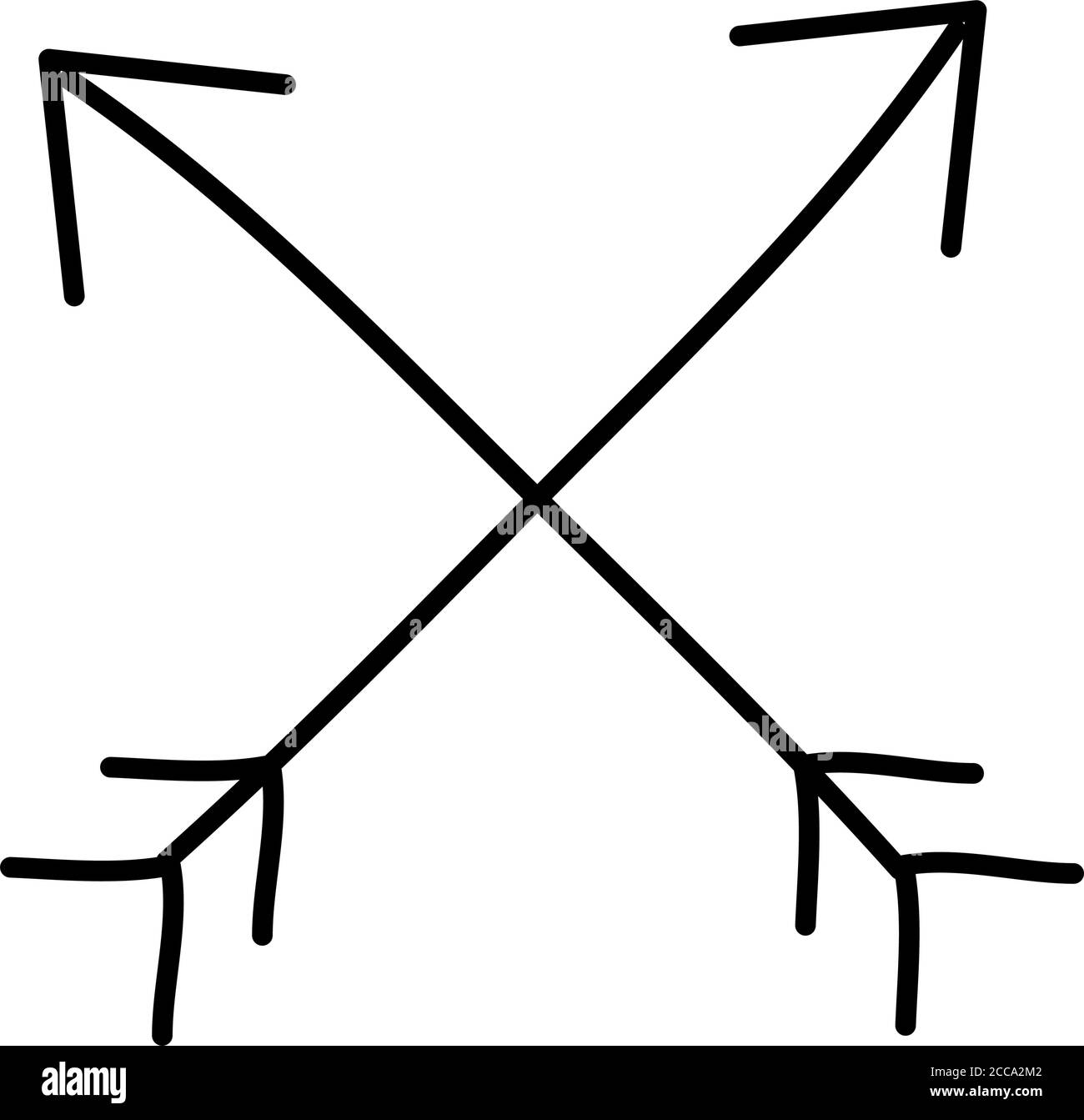 frecce indiane linee incrociate stile icona disegno vettoriale illustrazione Immagine e Vettoriale - Alamy