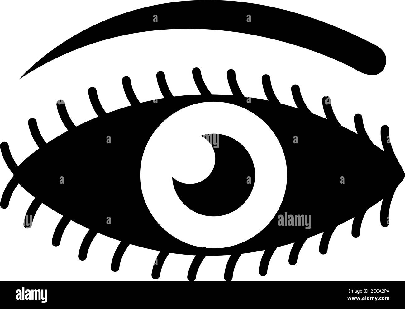 occhio umano organo silhouette stile icona vettore illustrazione disegno Illustrazione Vettoriale