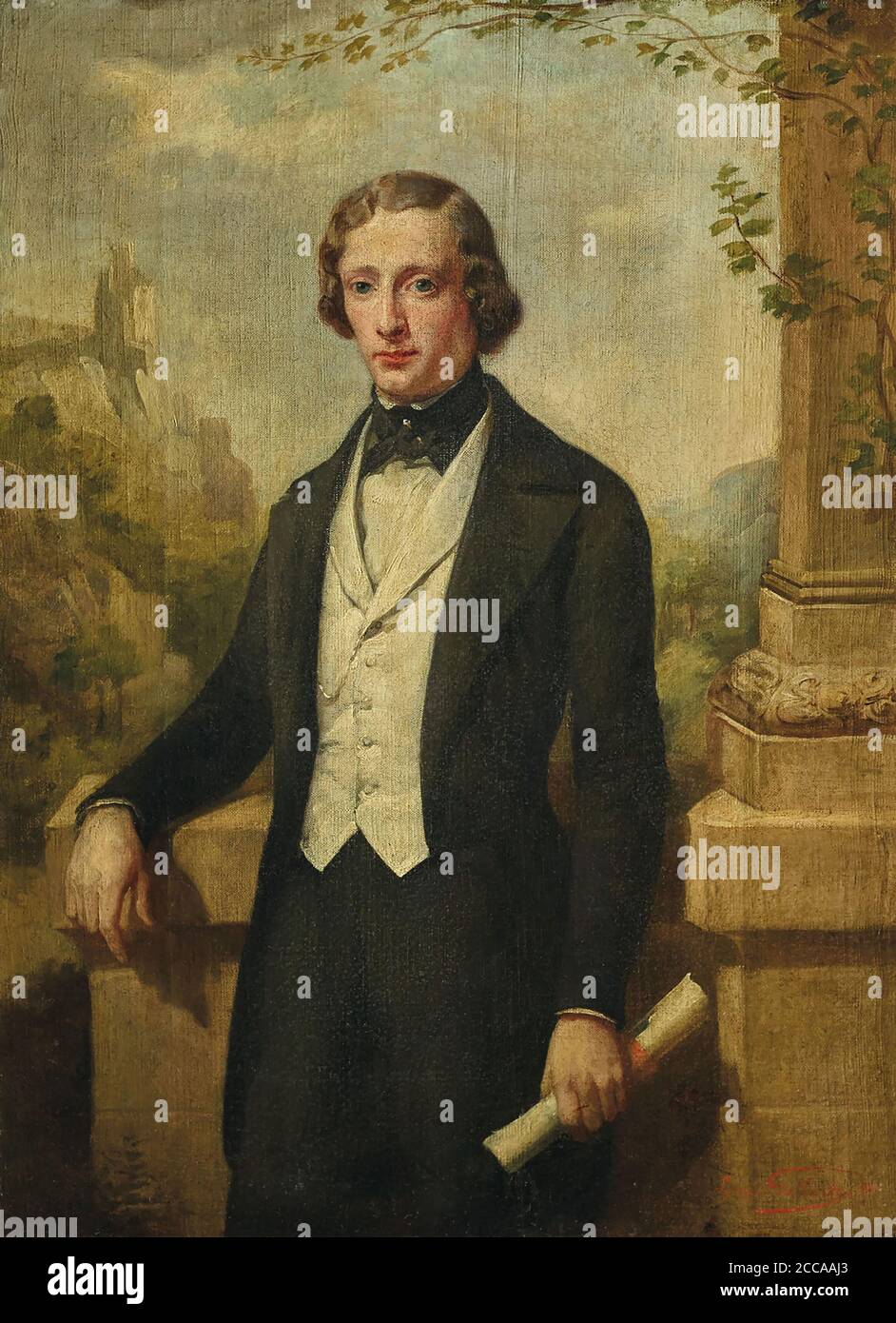 Ritratto di Frédéric Chopin (1810-1849). Museo: COLLEZIONE PRIVATA. Autore: Louis Joseph Gallait. Foto Stock