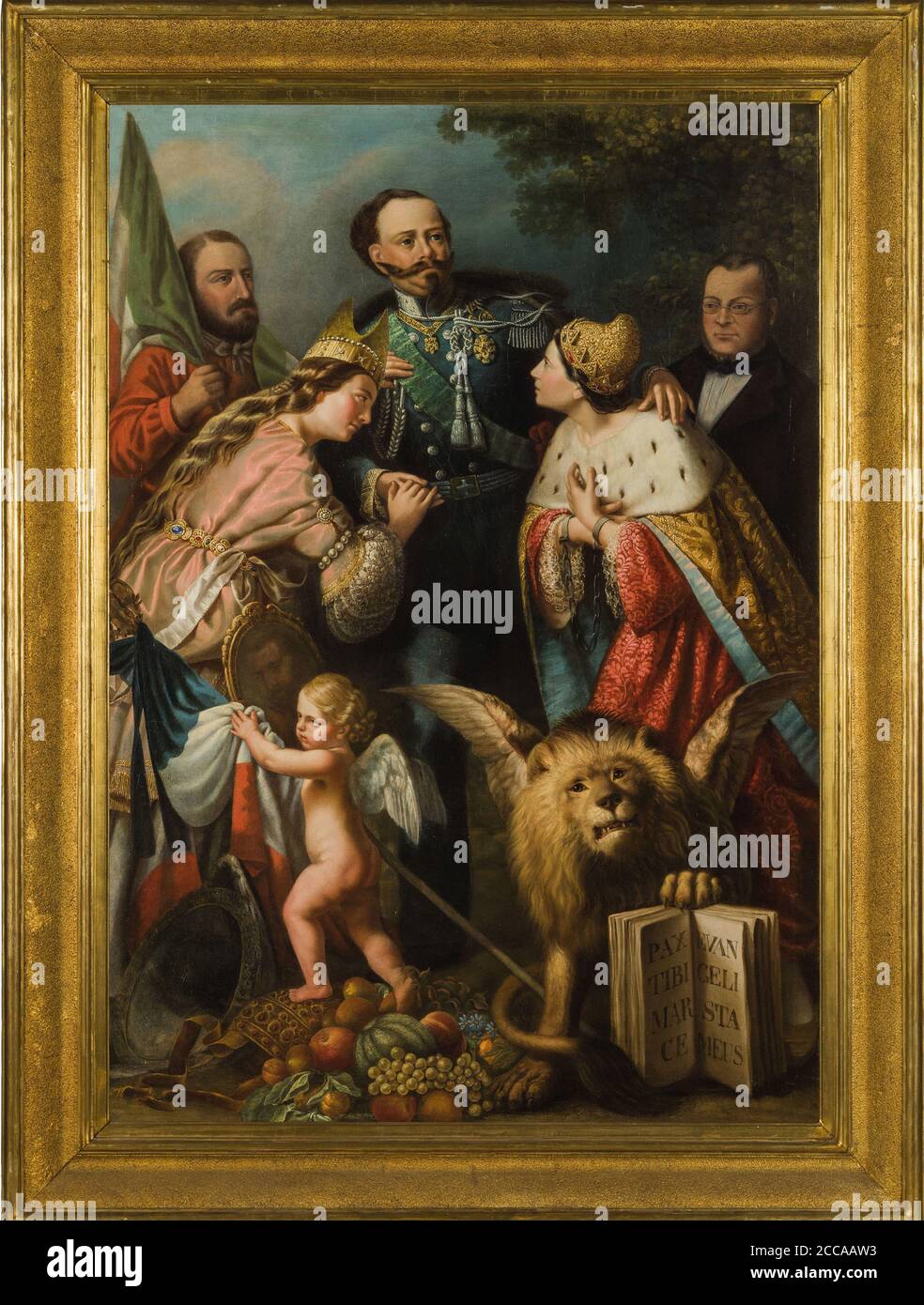 L'unità Italiana (Unità d'Italia). Museo: COLLEZIONE PRIVATA. Autore: GIACOMO CASA. Foto Stock