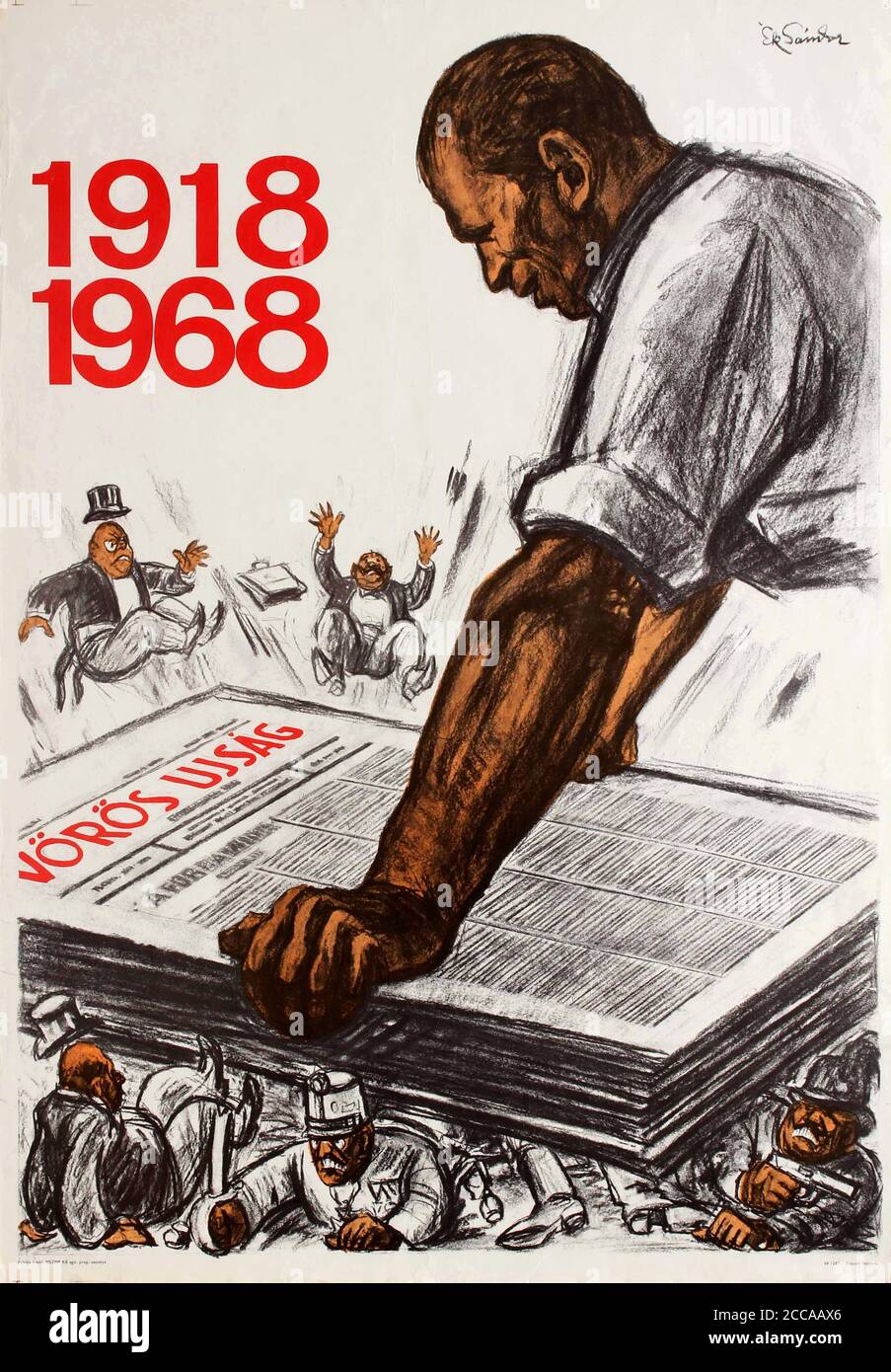 Vörös Újság (Red News). 1918-1968. Museo: COLLEZIONE PRIVATA. Autore: Sándor Ék. Foto Stock