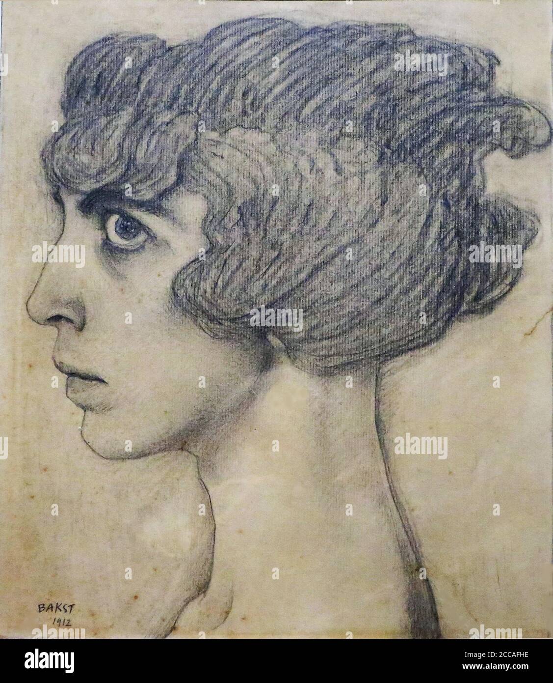 Ritratto della Marchesa Luisa Casati. Museo: COLLEZIONE PRIVATA. Autore: Leon Bakst. Foto Stock
