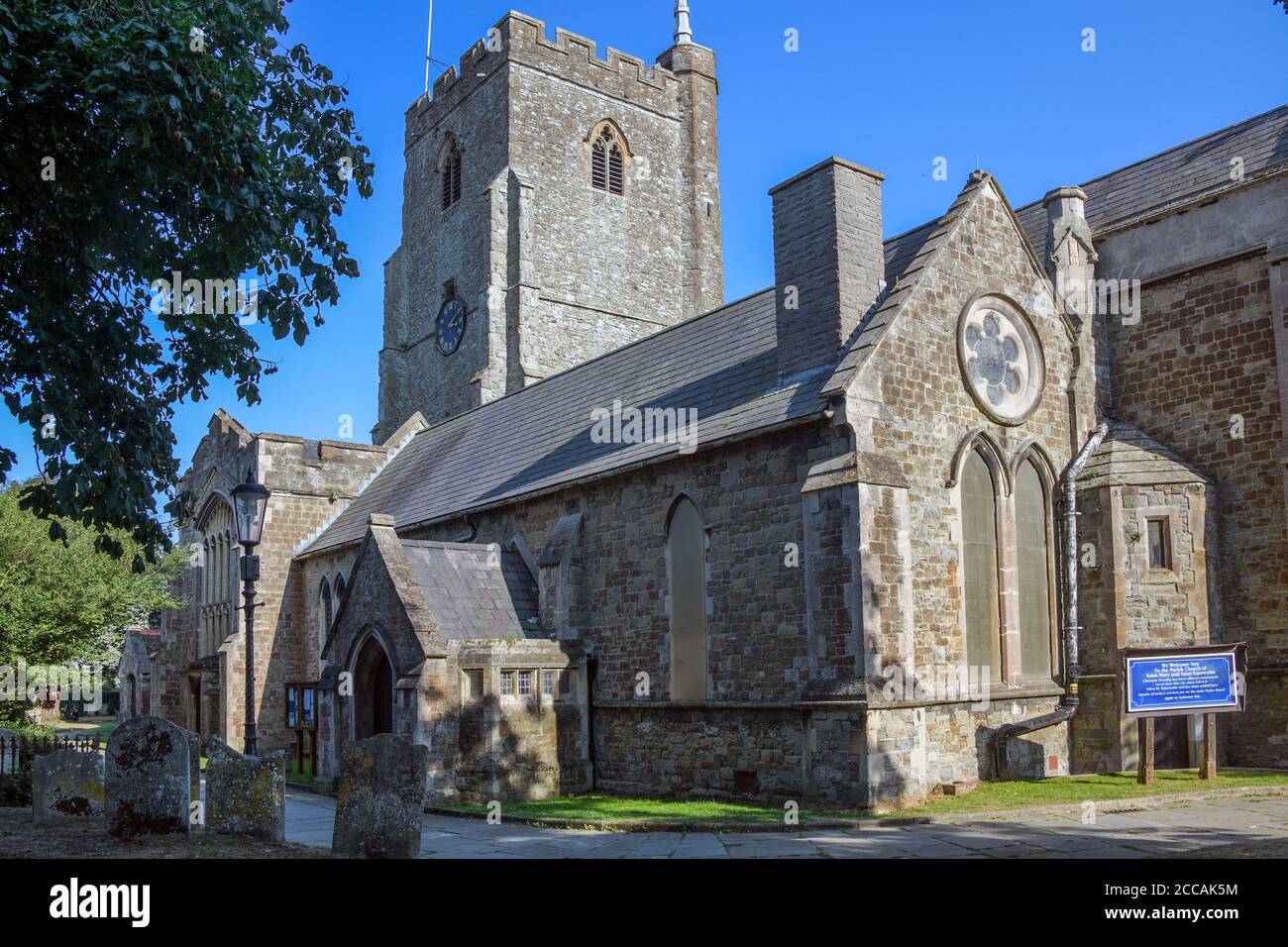 Chiesa di St Mary & St Eanswythe Folkestone Kent Inghilterra Foto Stock