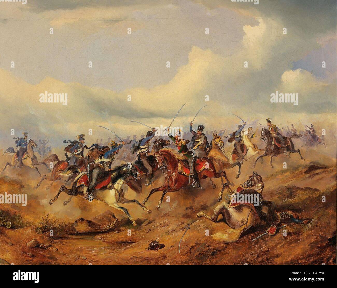 Una scena della rivoluzione ungherese del 1848-1849. Museo: COLLEZIONE PRIVATA. Autore: Alexander von Bensa. Foto Stock