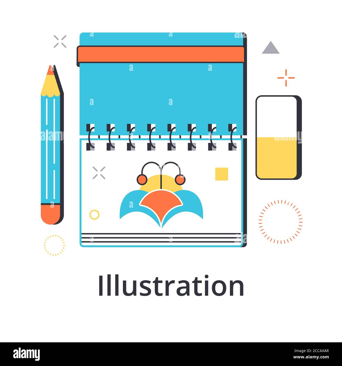 Concetto di illustrazione tradizionale in linea piatta. Icona nello stile di tendenza. Illustrazione vettoriale moderna Illustrazione Vettoriale