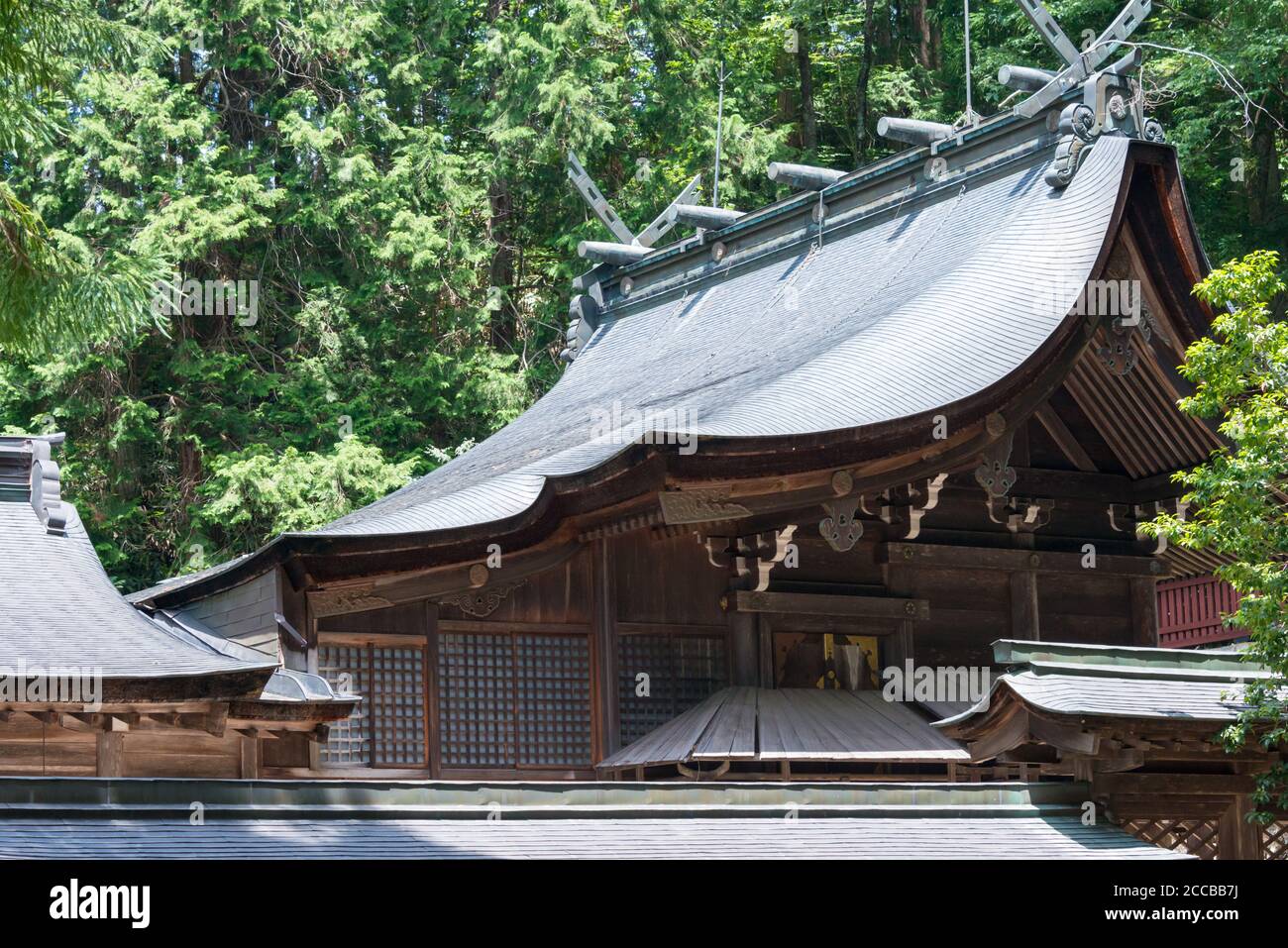 Gifu, Giappone - Hie Shrine, un famoso sito storico a Takayama, Gifu, Giappone. Foto Stock