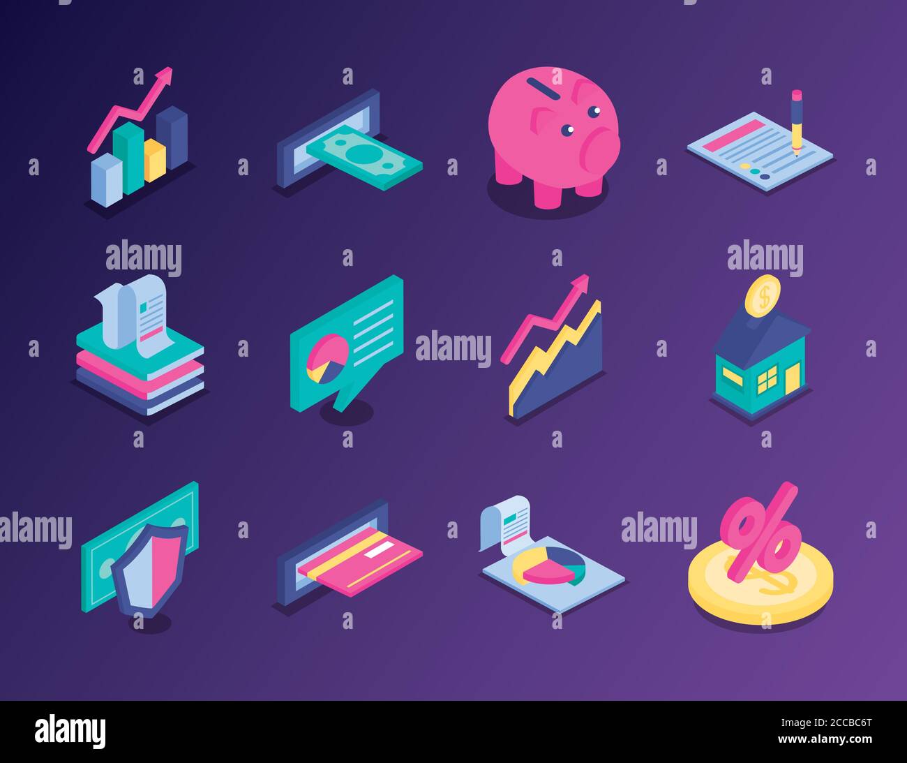 pacchetto di dodici tasse set icone disegno vettoriale illustrazione Illustrazione Vettoriale