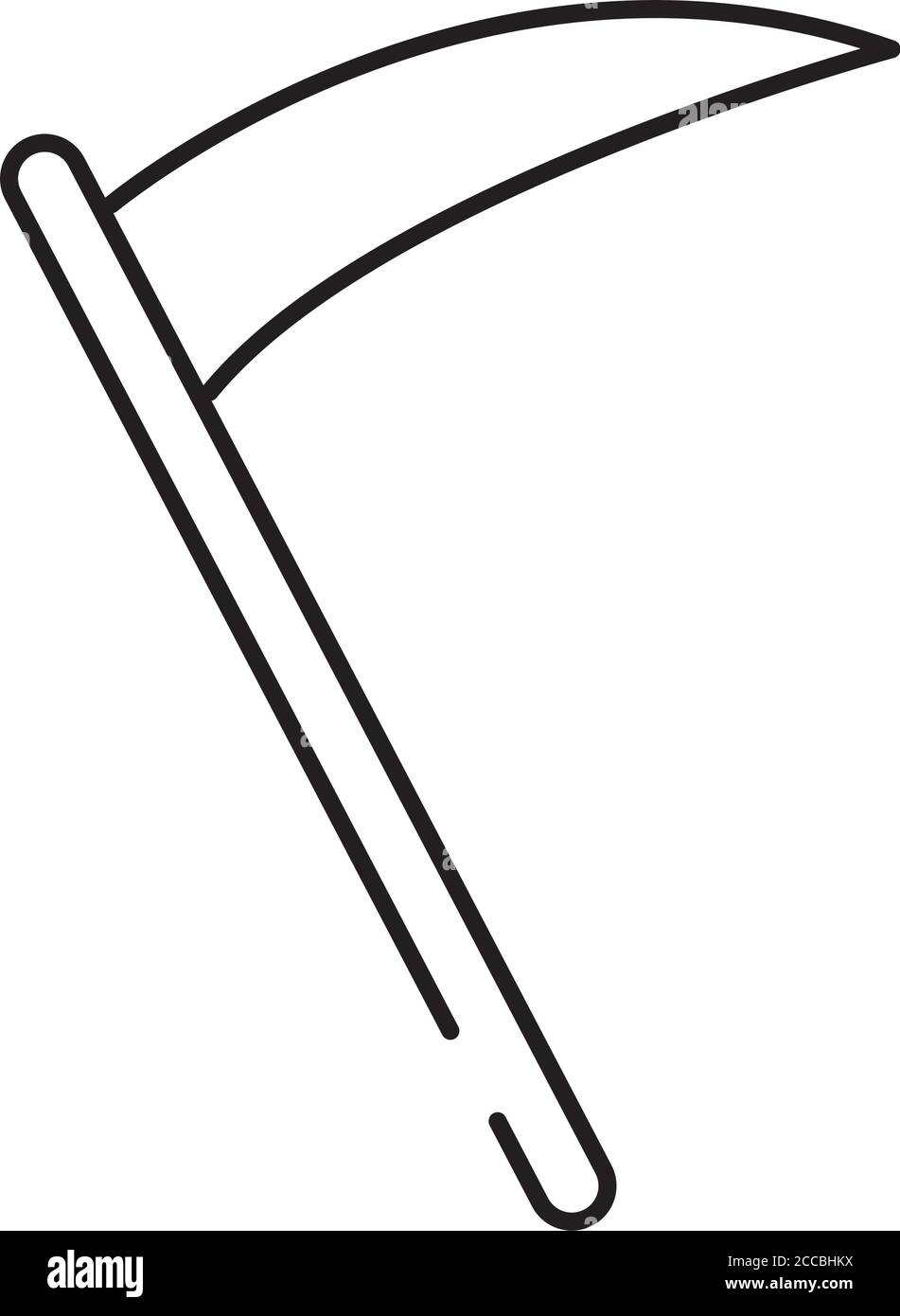 falcetto della figura vettoriale dell'icona della linea di morte Illustrazione Vettoriale