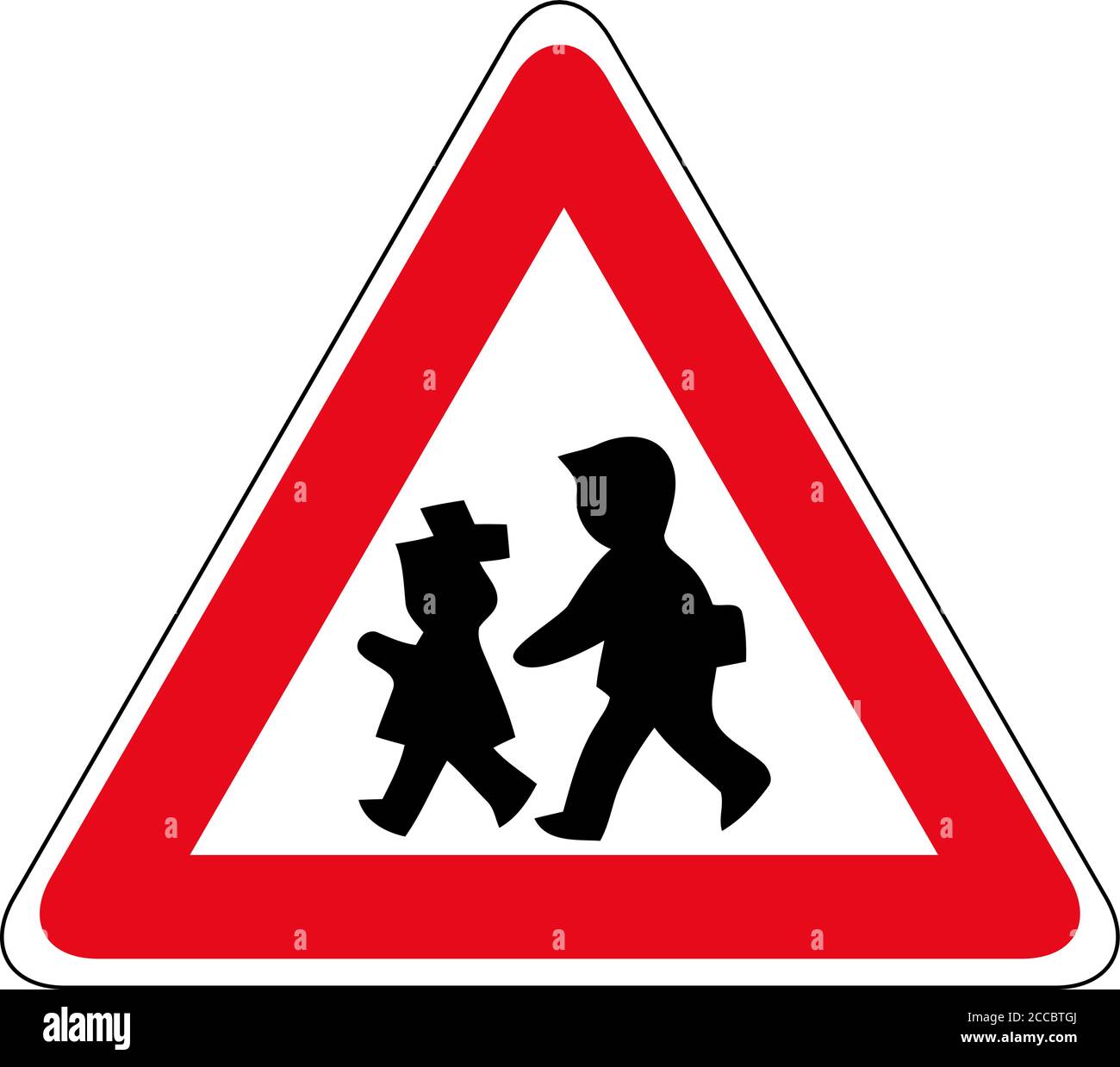 Attenzione Ai Segnali Stradali Dei Bambini Della Scuola Immagini Senza 