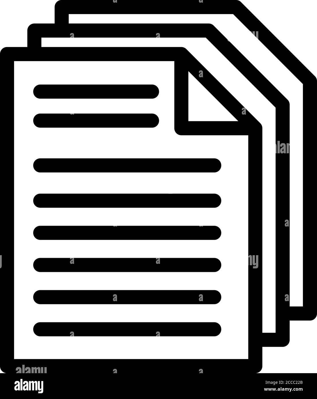 Icona carta di ritiro, stile contorno Illustrazione Vettoriale