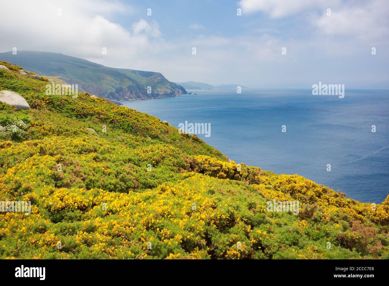 Panoramica della costa di Estaca de Bares, Galizia, Spagna Foto Stock