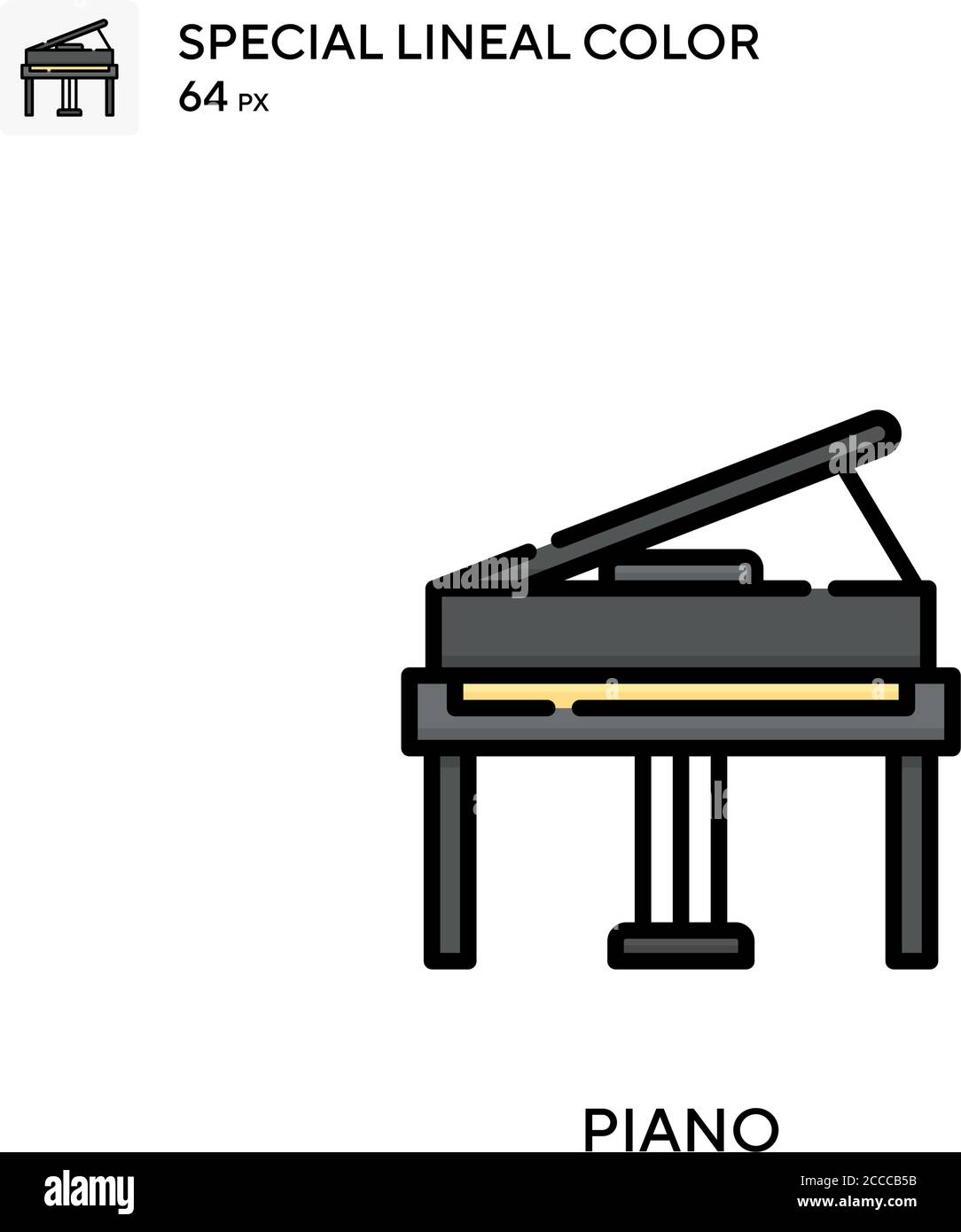 Pianoforte icona colore lineare speciale. Modello di disegno simbolo  illustrazione per elemento dell'interfaccia utente Web mobile. Pittogramma  moderno a colori perfetto su tratti modificabili Immagine e Vettoriale -  Alamy