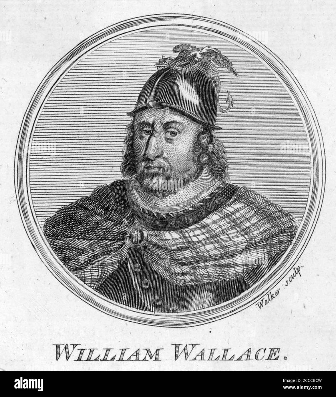 WILLIAM WALLACE (c 1270-1305) Cavaliere scozzese che combatté nella prima guerra di Scozia Indipendenza Foto Stock