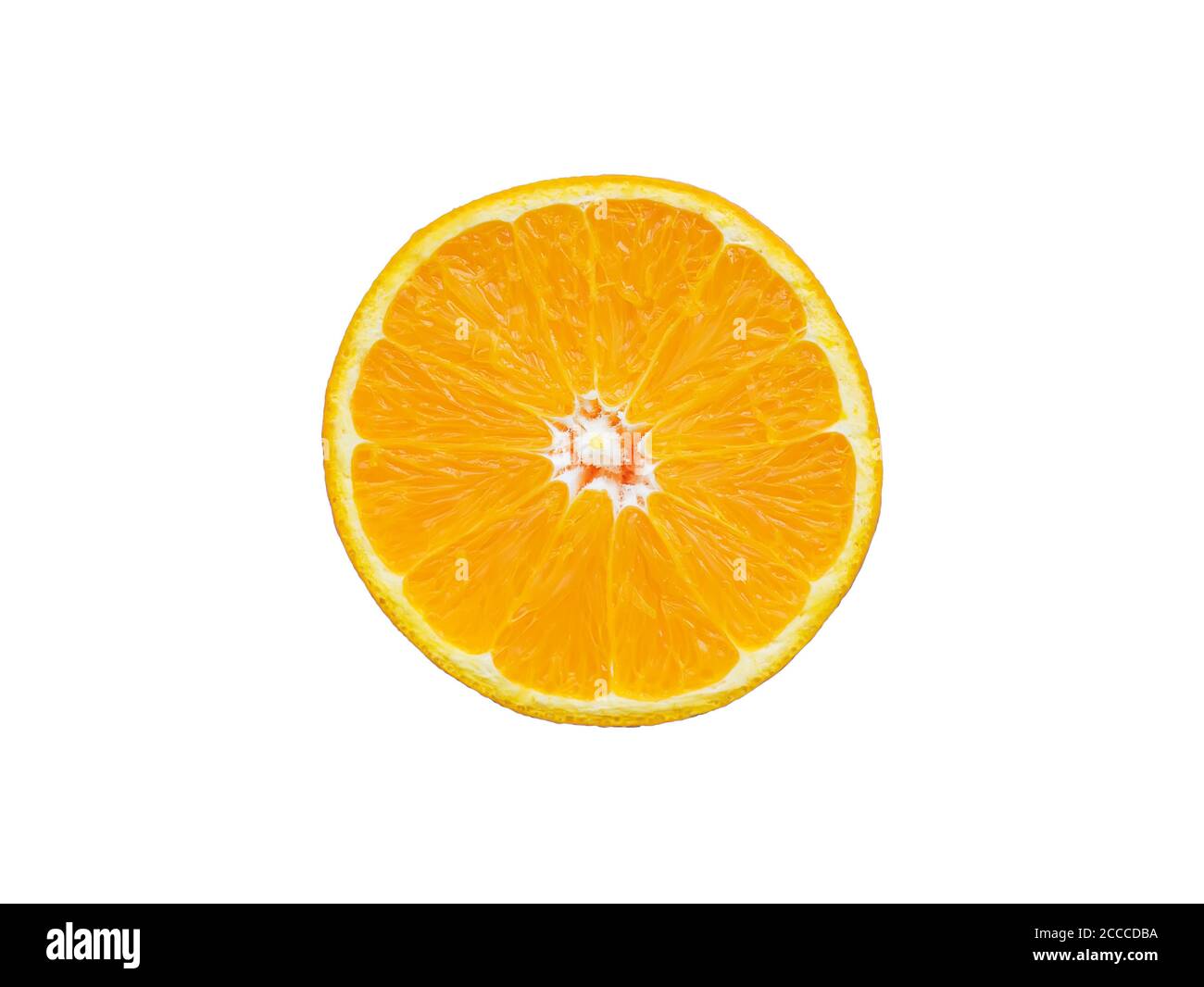 strato arancione isolato su sfondo bianco con tracciato di ritaglio Foto Stock