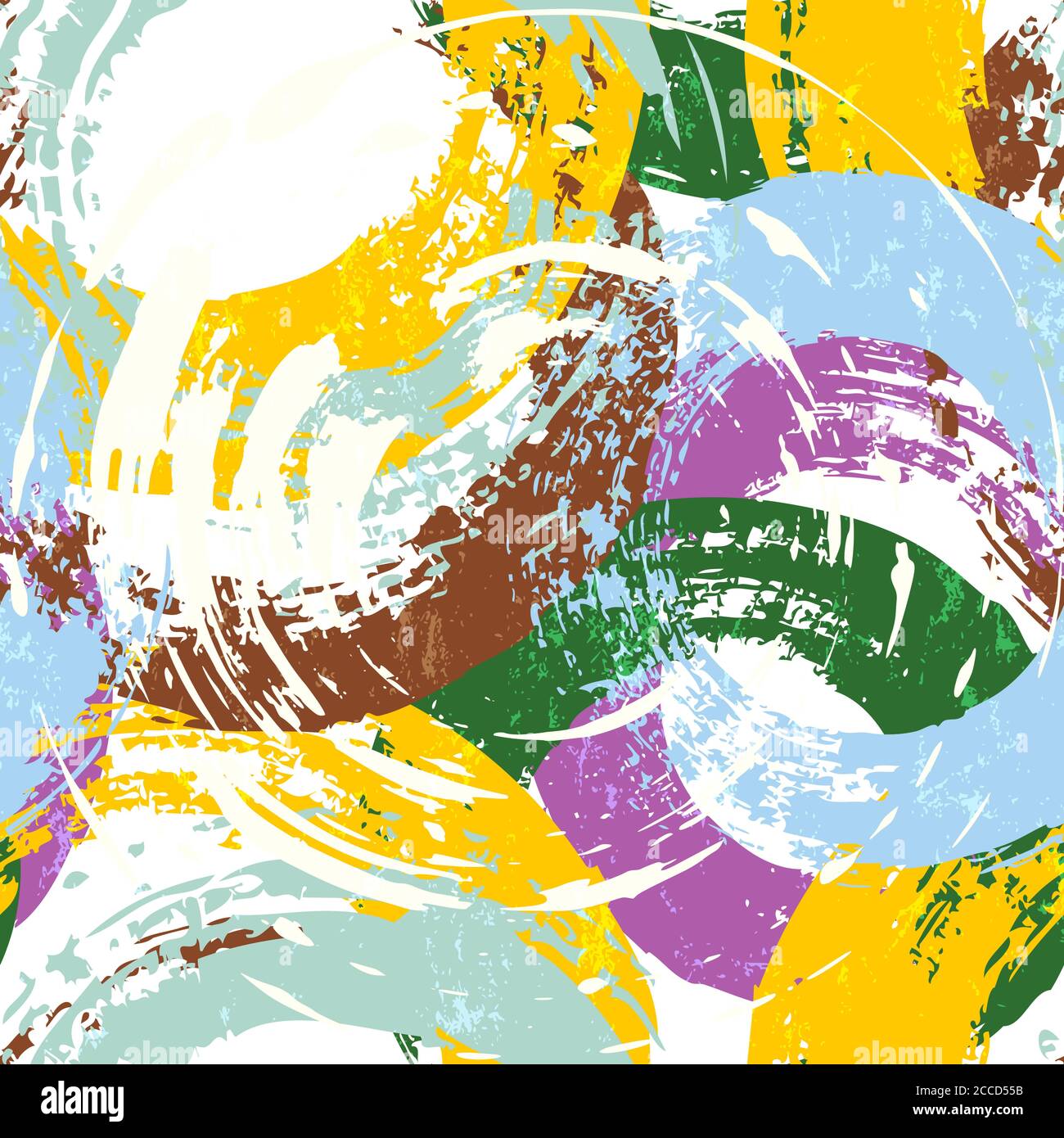 motivo di sfondo senza cuciture, con cerchi, tratti e schizzi Illustrazione Vettoriale