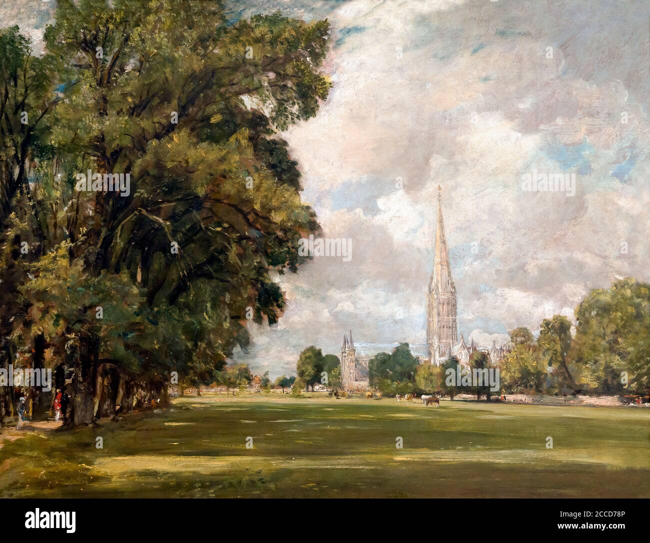La Cattedrale di Salisbury da abbassare Marsh chiudono, John Constable, 1820, National Gallery of Art di Washington DC, USA, America del Nord Foto Stock
