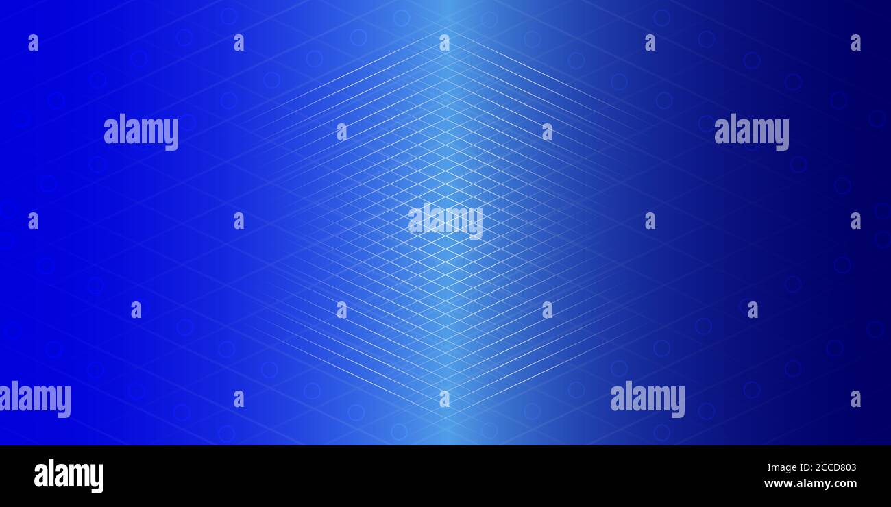 Linee lucide astratte su sfondo blu Foto Stock