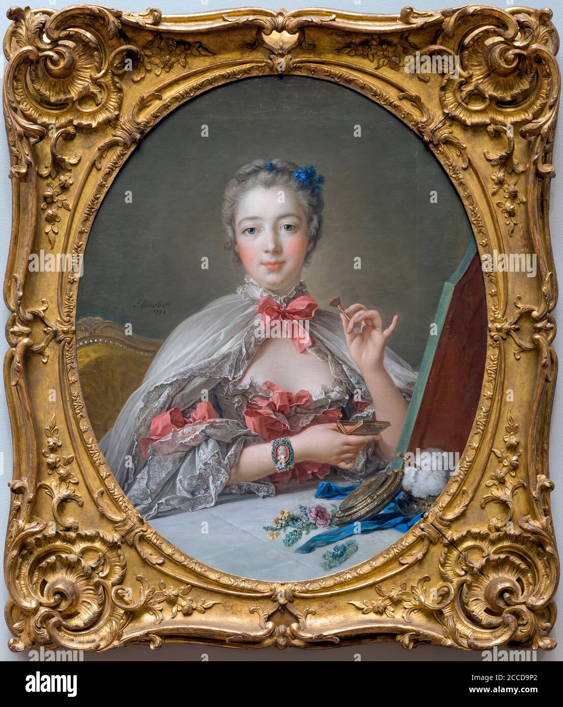 Jean Antoinette Poisson, Marquise de Pompadour, Francois Boucher, 1750, Fogg Museum, Harvard musei di arte, Cambridge, Massachusetts, USA, America del Nord Foto Stock