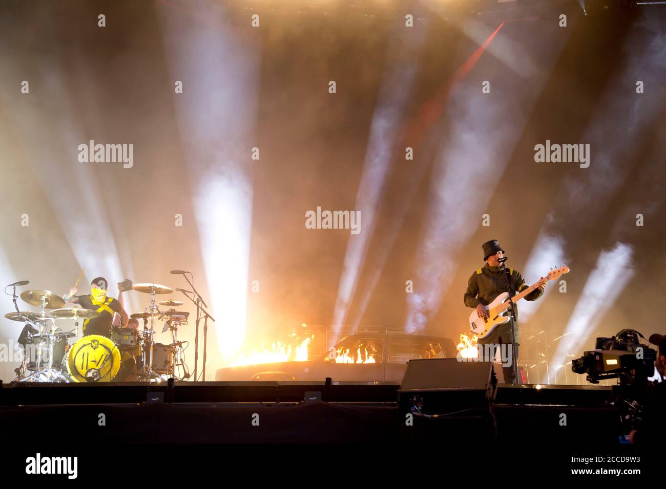 24.8.2019 Richfield Avenue Reading Berkshire UK 21 piloti si esibiscono La tappa principale del giorno due a Reading Festival People Nella foto:Tyler Joseph Foto Stock