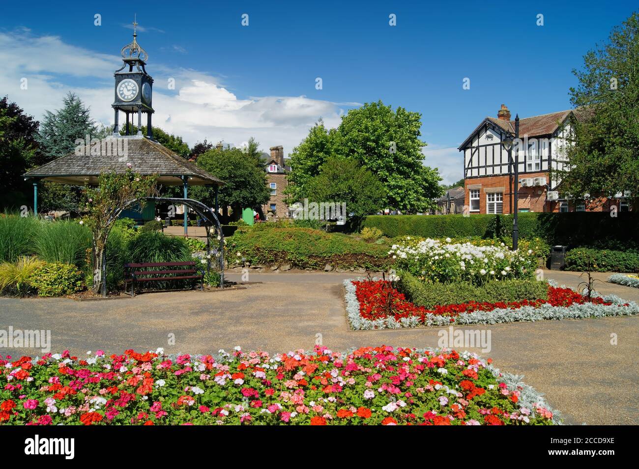 Regno Unito, Derbyshire, Matlock, Hall Leys Park Foto Stock