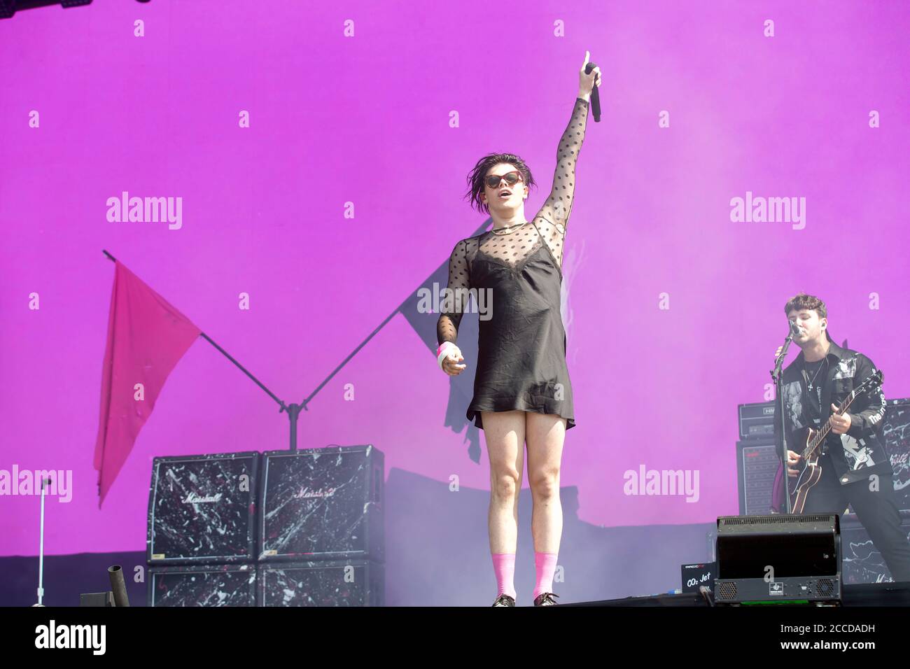 25.8.2019 Richfield Avenue Reading Berkshire UK Yungblud si esibisce sul tappa principale il terzo giorno al reading festival Foto Stock