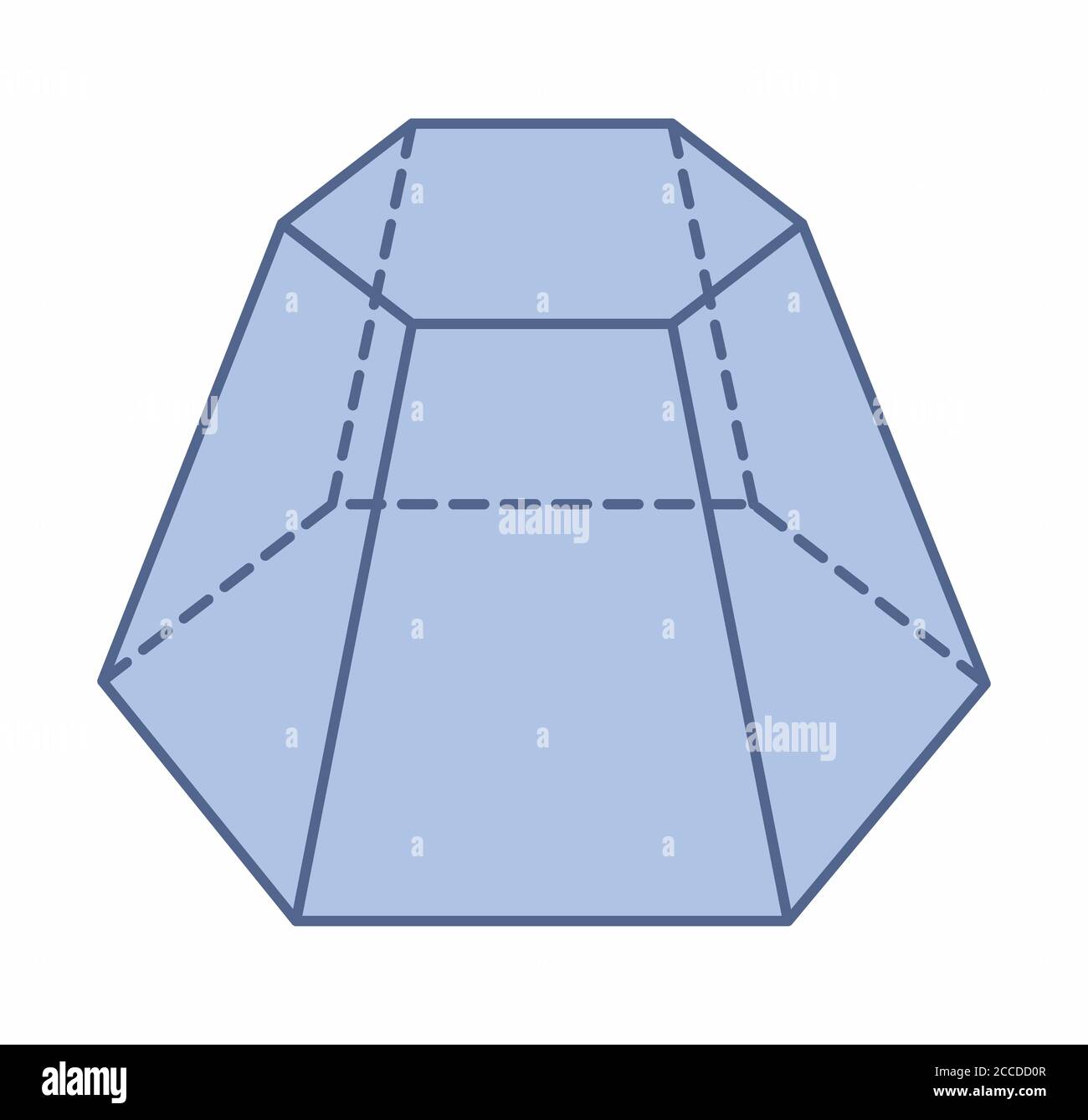 Piramide esagonale troncata Illustrazione Vettoriale