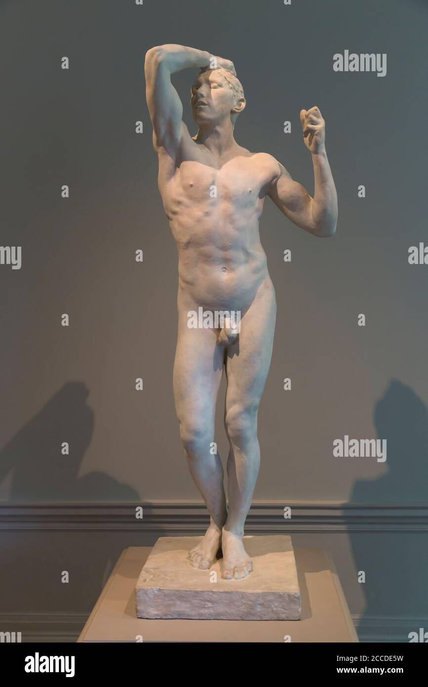 L'età del bronzo, l'età d'Airain, Auguste Rodin, 1875, National Gallery of Art di Washington DC, USA, America del Nord Foto Stock