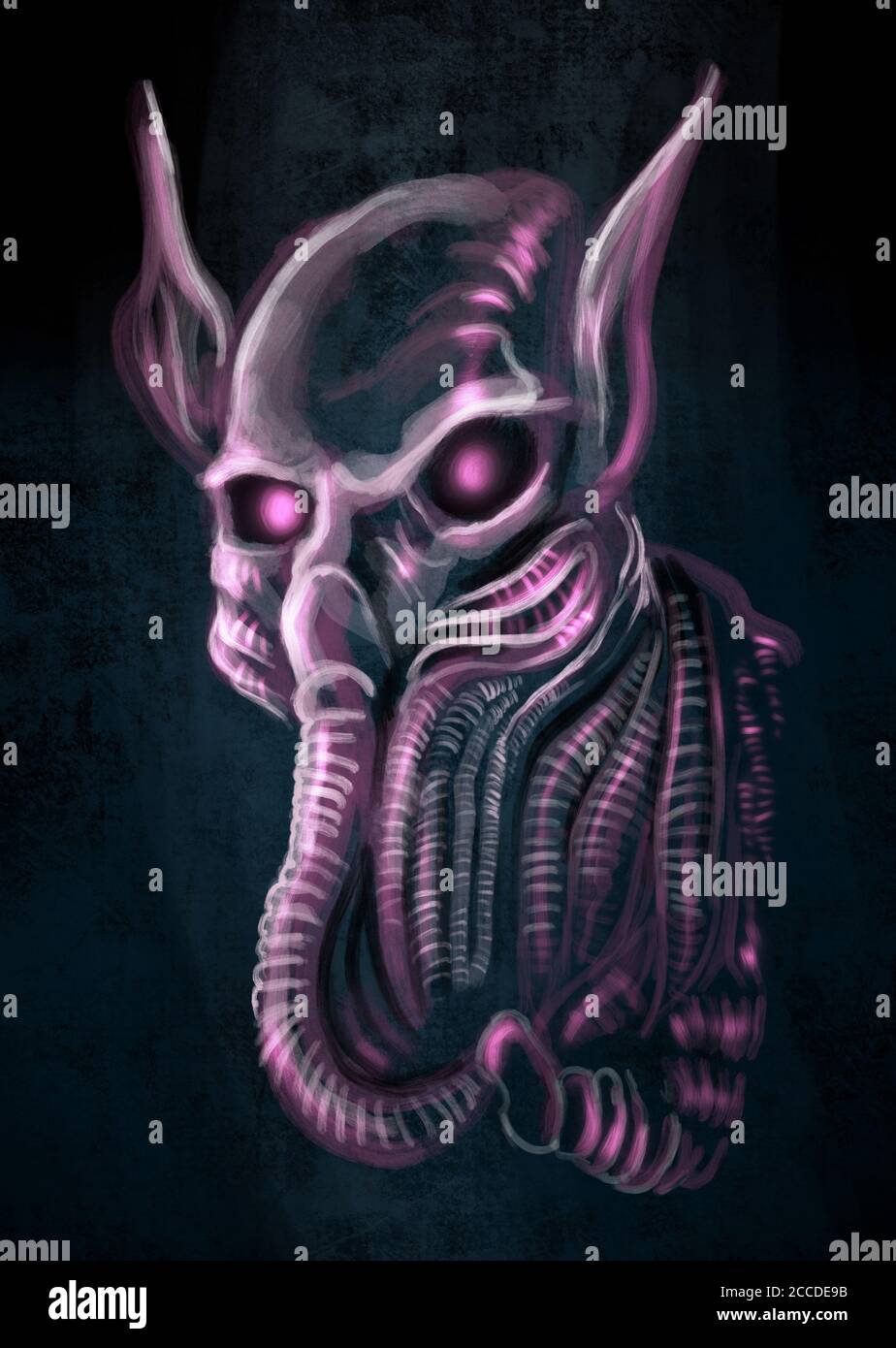 Orrore alieno Steampunk Foto Stock