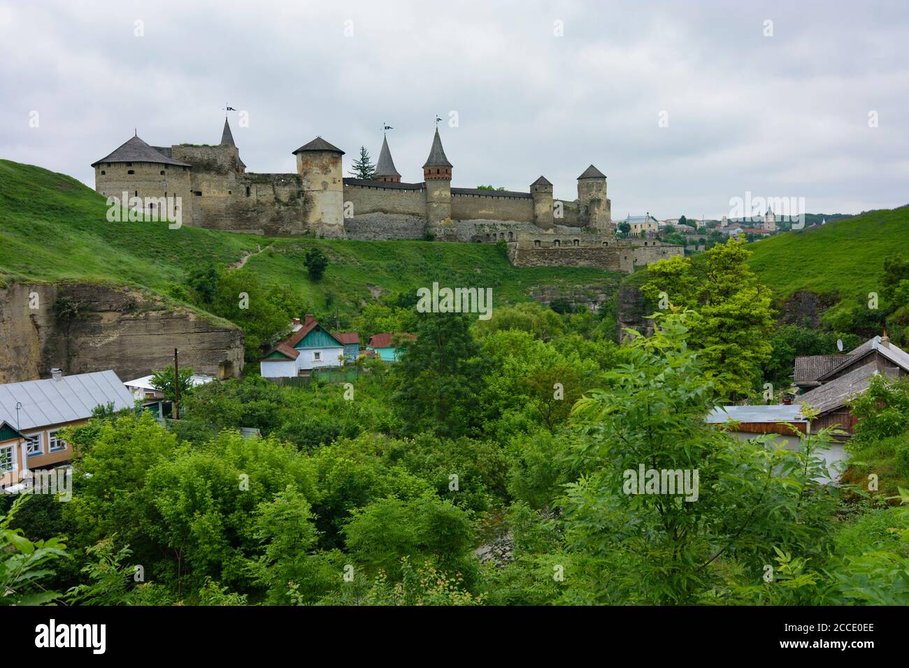 Kamianets-Podilskyi (Kamyanets-Podilsky, Kamynets), Castello di Khmelnytskyi Oblast, Ucraina Foto Stock