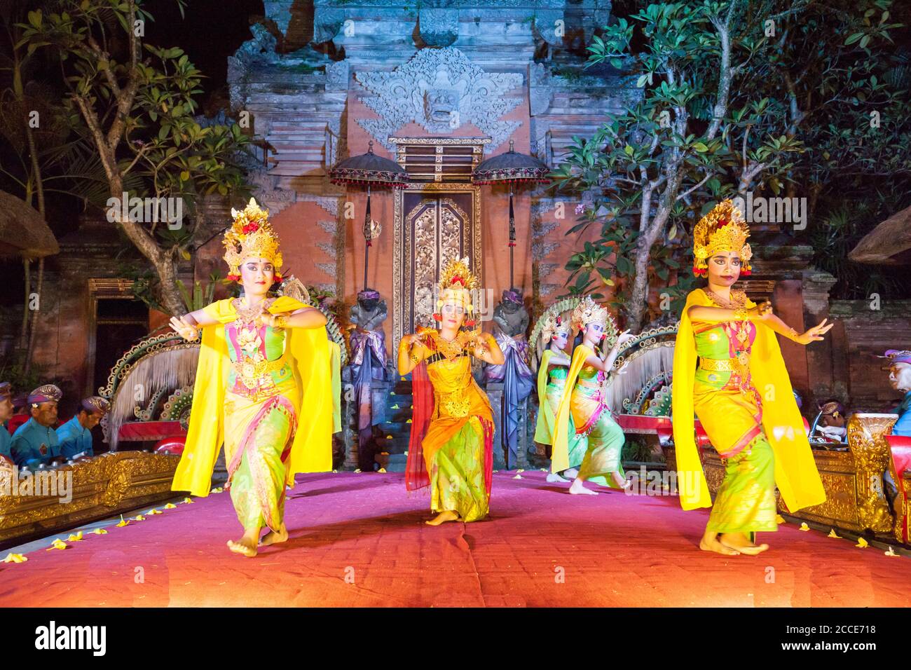 Presentazione di Ramayana Epic, Palazzo principesco, Ubud, Bali Foto Stock