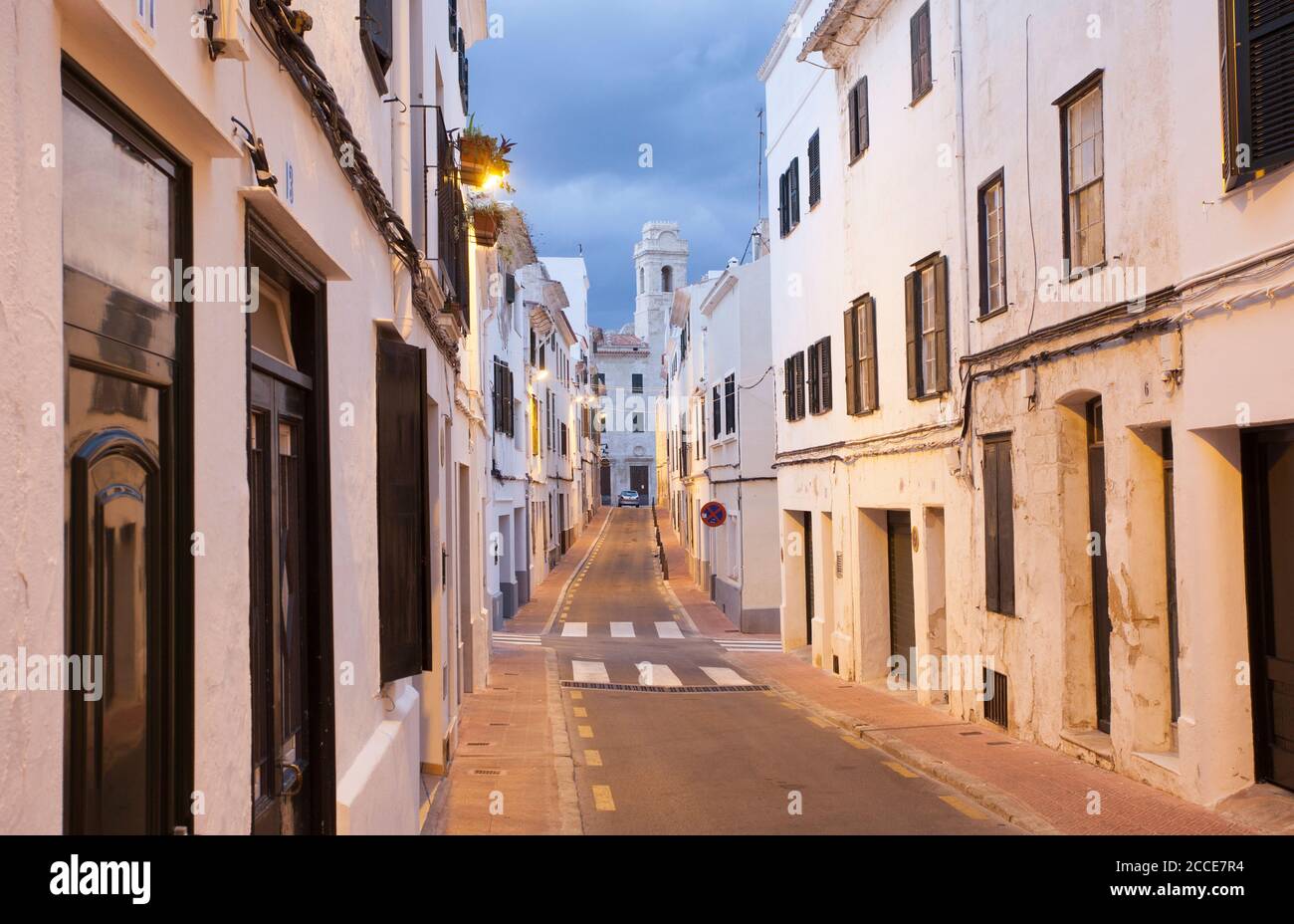 Carrer de Sant Jeroni, Mao, Mahon, Minorca Foto Stock