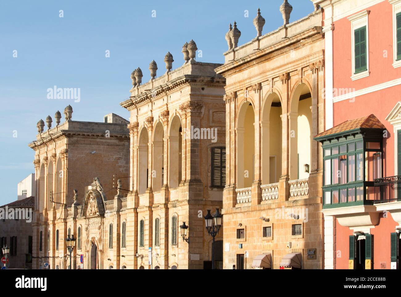 Palau de Torre-Saura, Plaza des Born, Ciutadella, Minorca Foto Stock