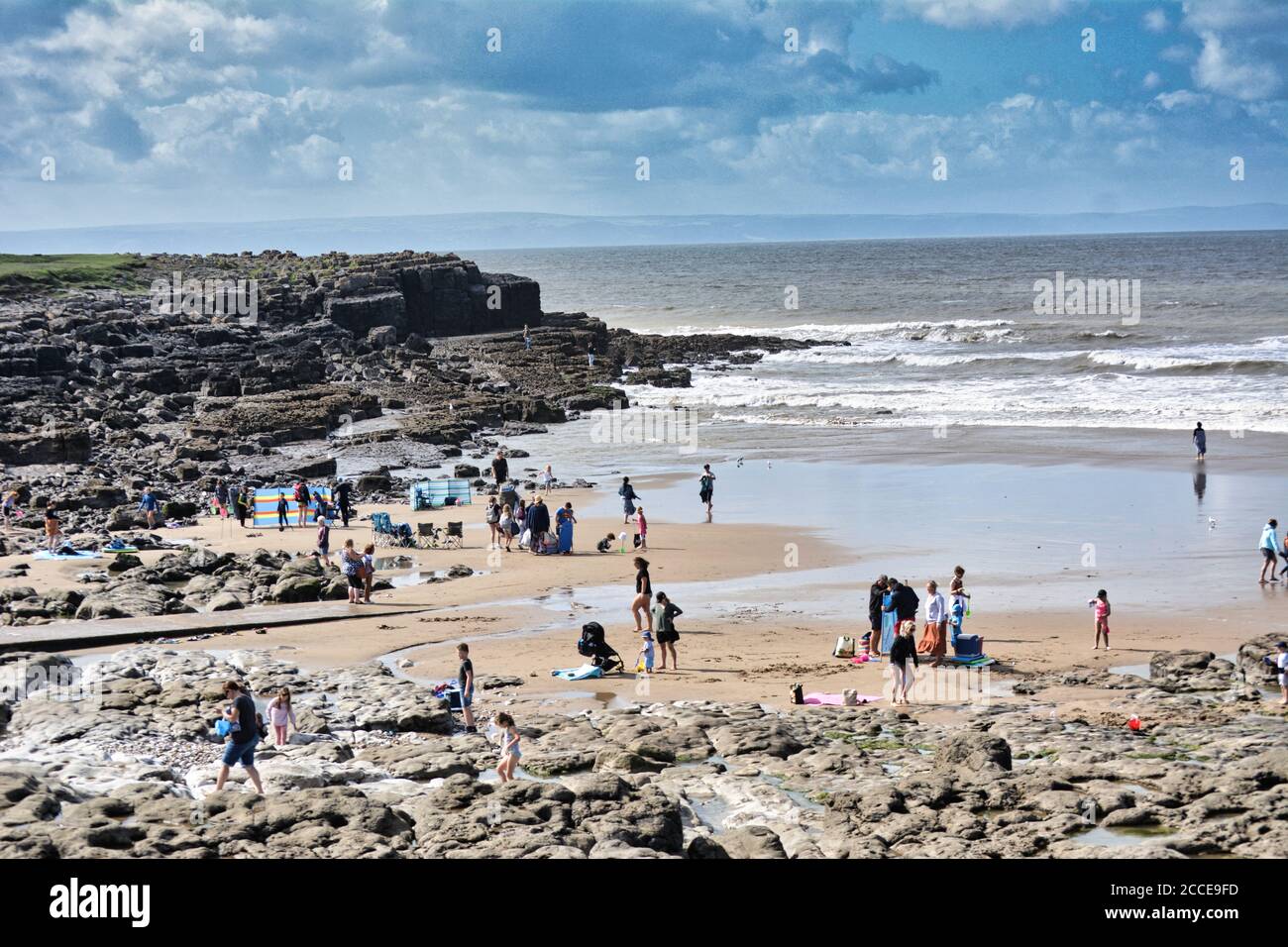 Rest Bay Beach in Galles, Regno Unito Foto Stock