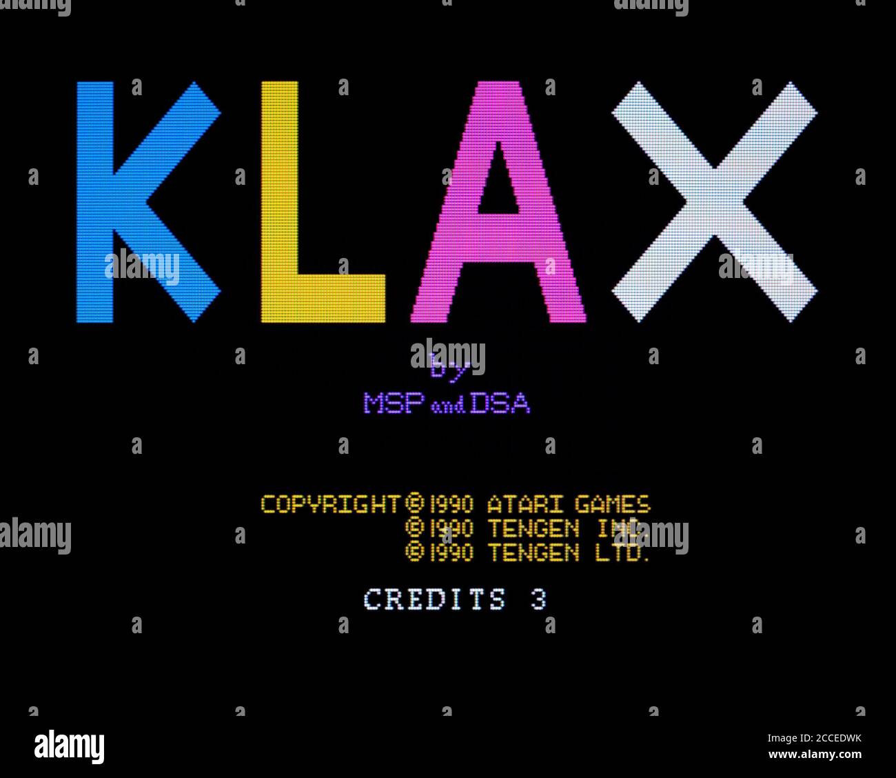 Klax - PC Engine Videogame - solo per uso editoriale Foto Stock