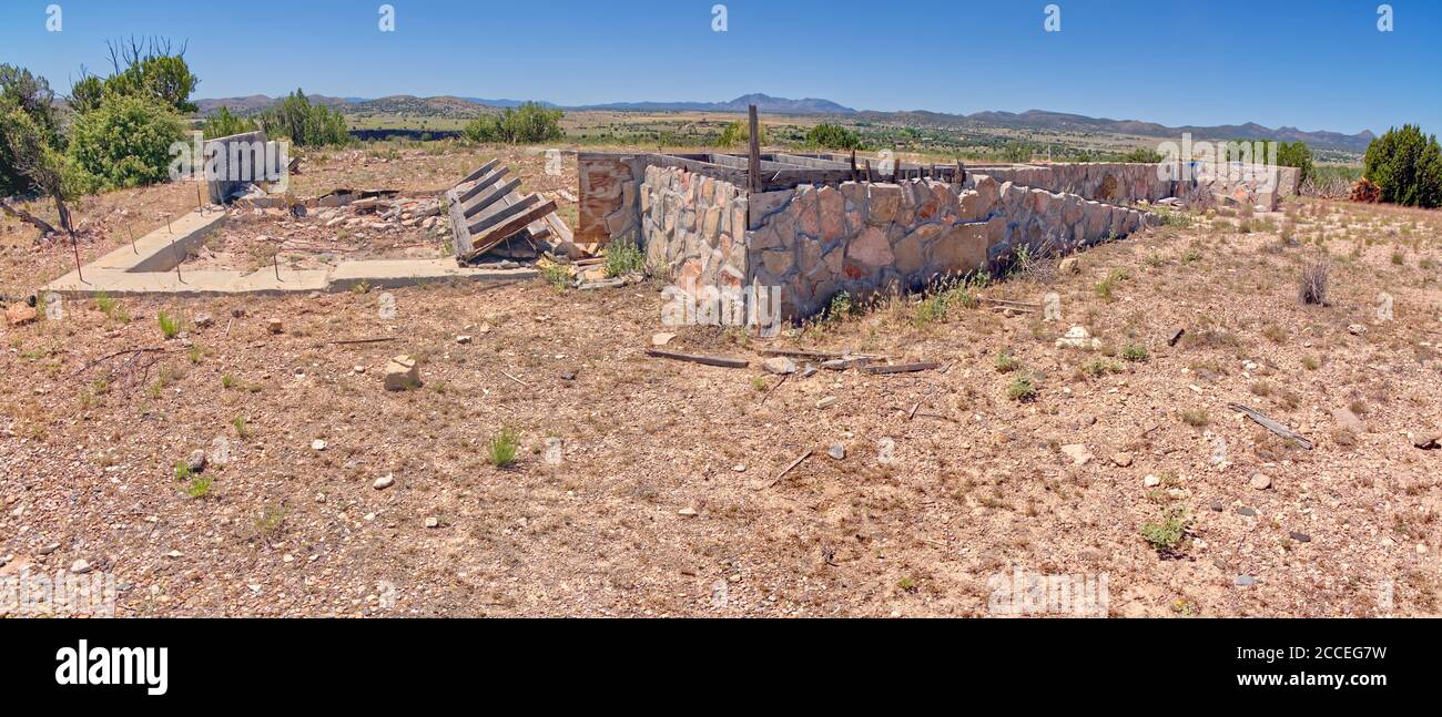 I resti di Stewart Ranch vicino Paulden AZ. Questi resti si trovano nell'Upper Verde River Wildlife Area ed è aperto al pubblico. Foto Stock