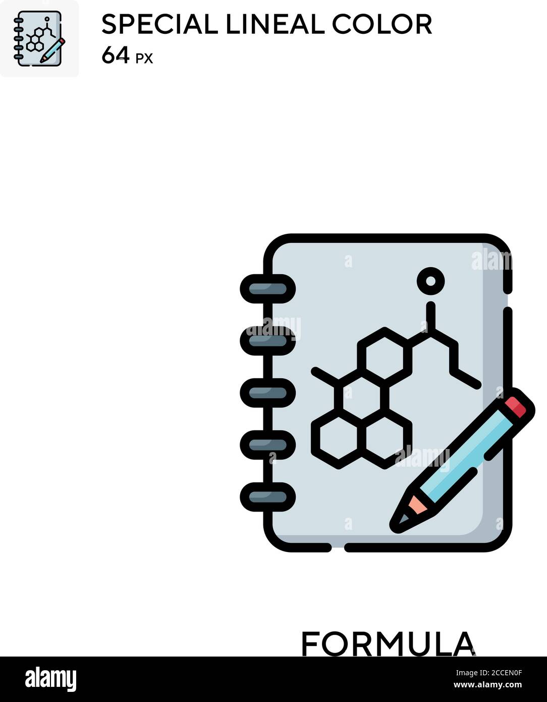 Formula icona colore lineare speciale. Modello di disegno simbolo illustrazione per elemento dell'interfaccia utente Web mobile. Illustrazione Vettoriale