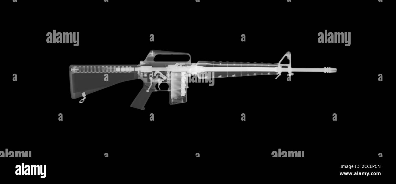 Fucile M16, raggi X. Foto Stock