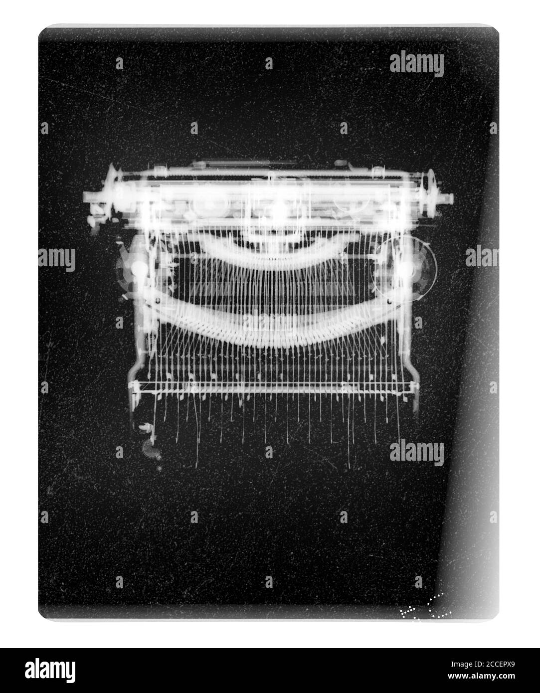 Macchina da scrivere vintage, raggi X. Foto Stock