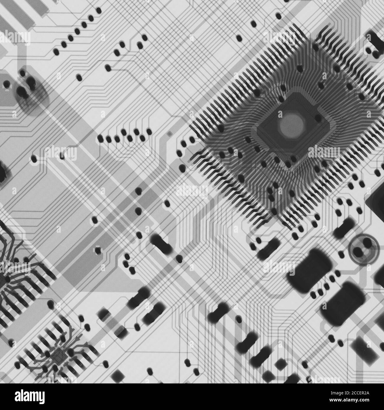 Circuito stampato, raggi X. Foto Stock