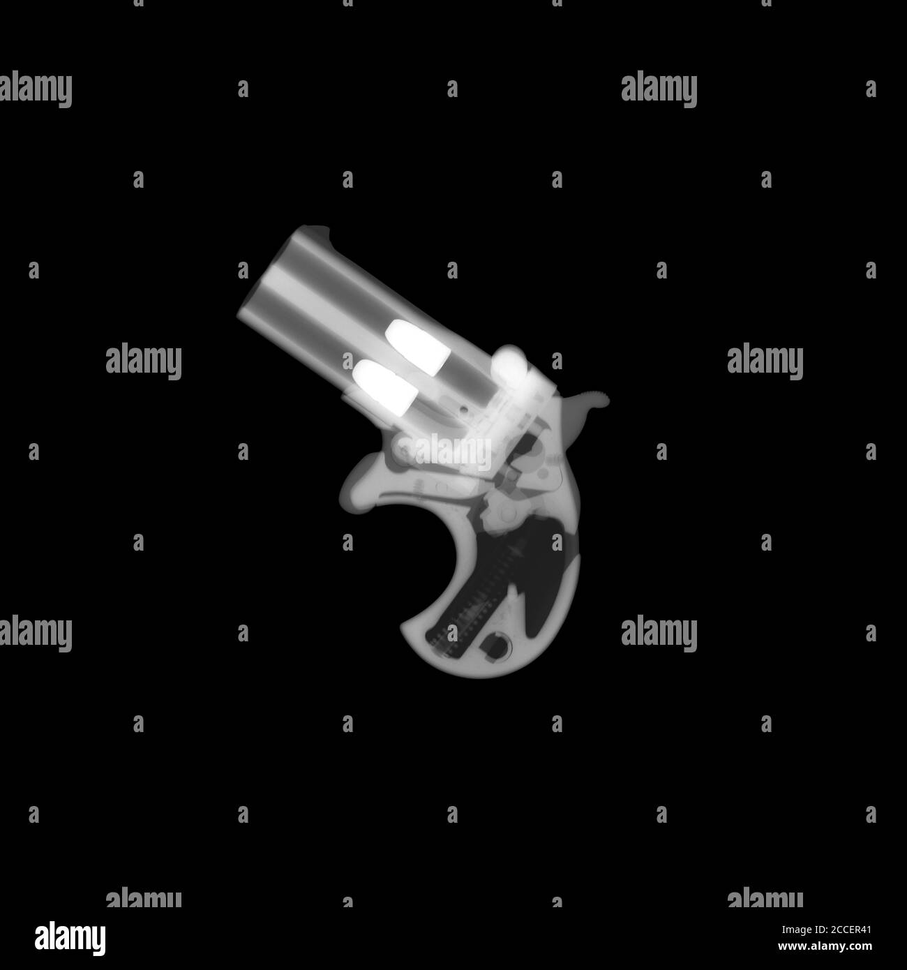 Pistola Derringer, raggi X. Foto Stock
