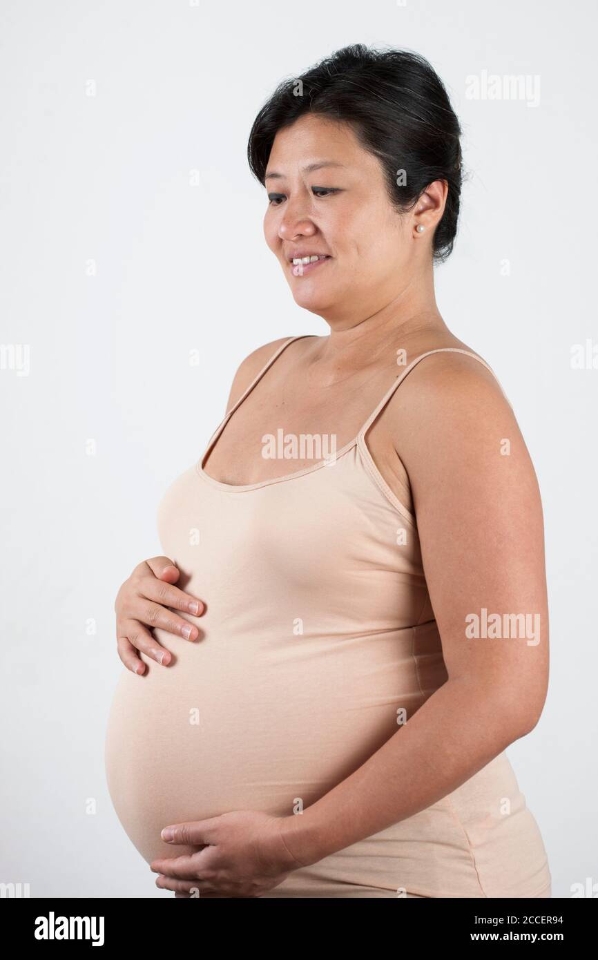 Donna incinta Foto Stock